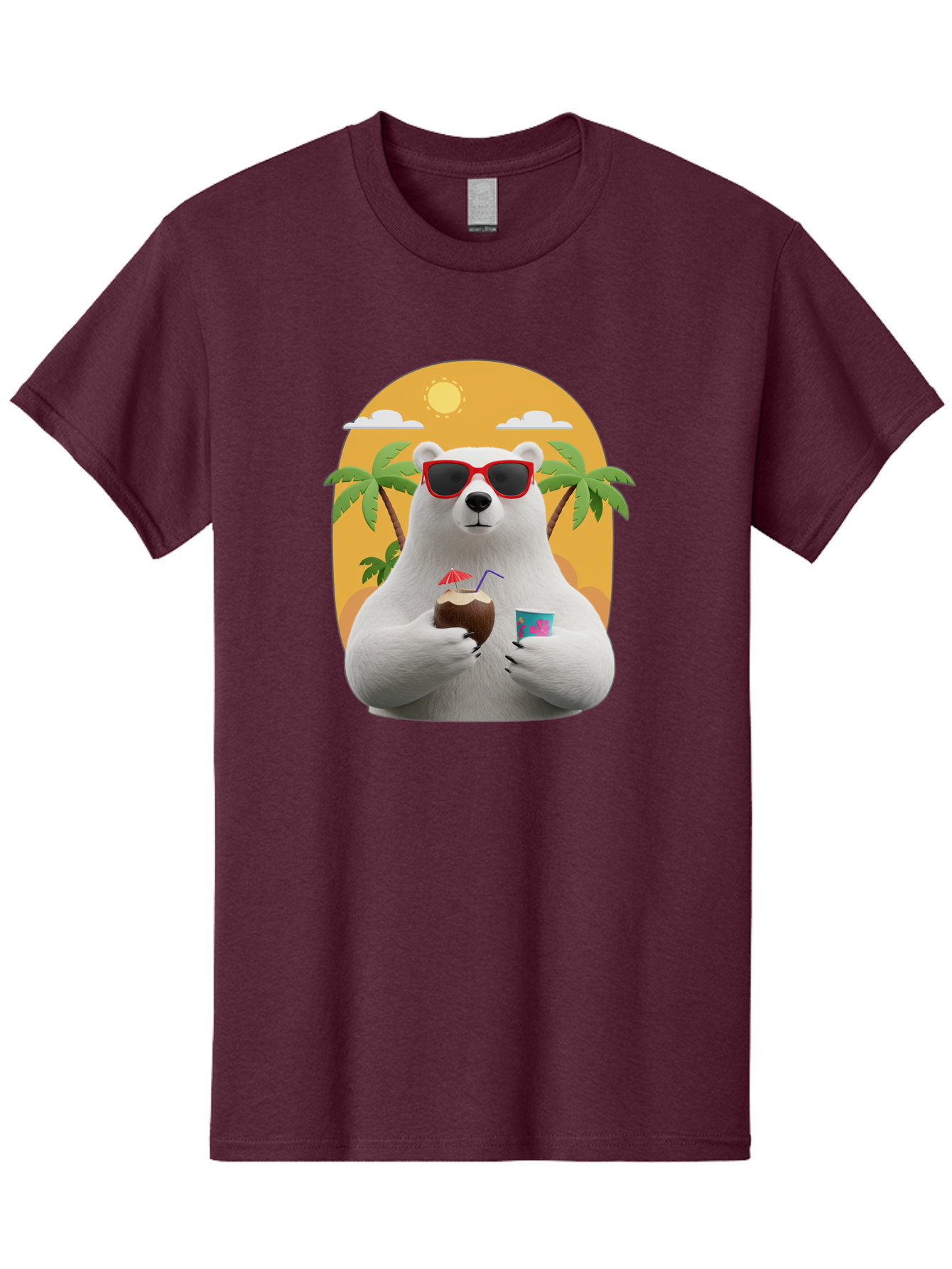 Polar-Bear-With-Coconut Men'S Graphic Tee, 100% Cotton, Comfortable Casual Summer Wear, Machine Washable, Vintage Camera, Old Camera, Antique Camera, Black Camera, Classic Photography, Photography Equipment, Nostalgic Device, Film Camera, Baf426