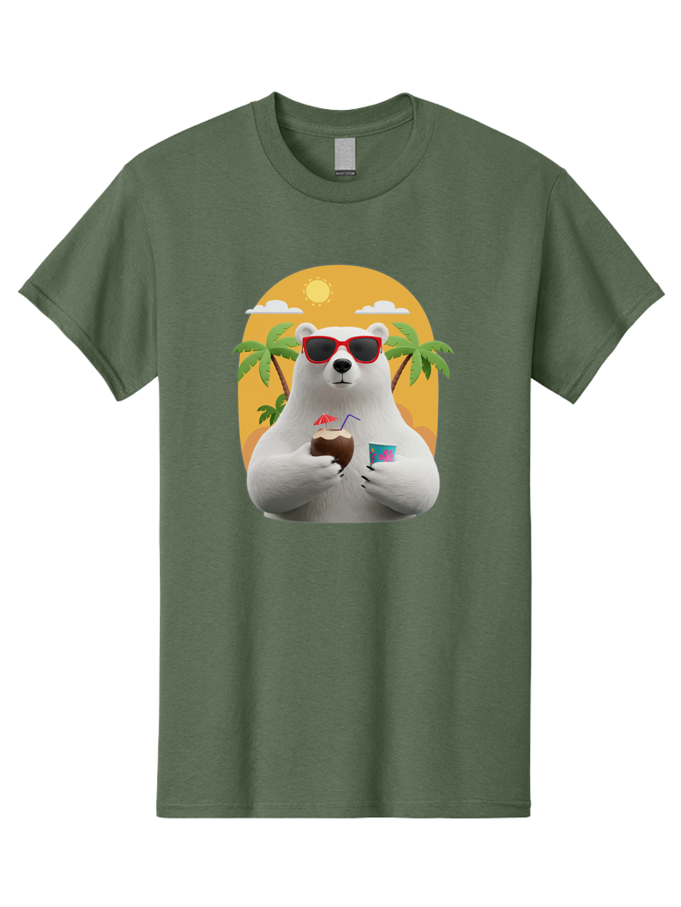 Polar-Bear-With-Coconut Men'S Graphic Tee, 100% Cotton, Comfortable Casual Summer Wear, Machine Washable, Vintage Camera, Old Camera, Antique Camera, Black Camera, Classic Photography, Photography Equipment, Nostalgic Device, Film Camera, Baf426