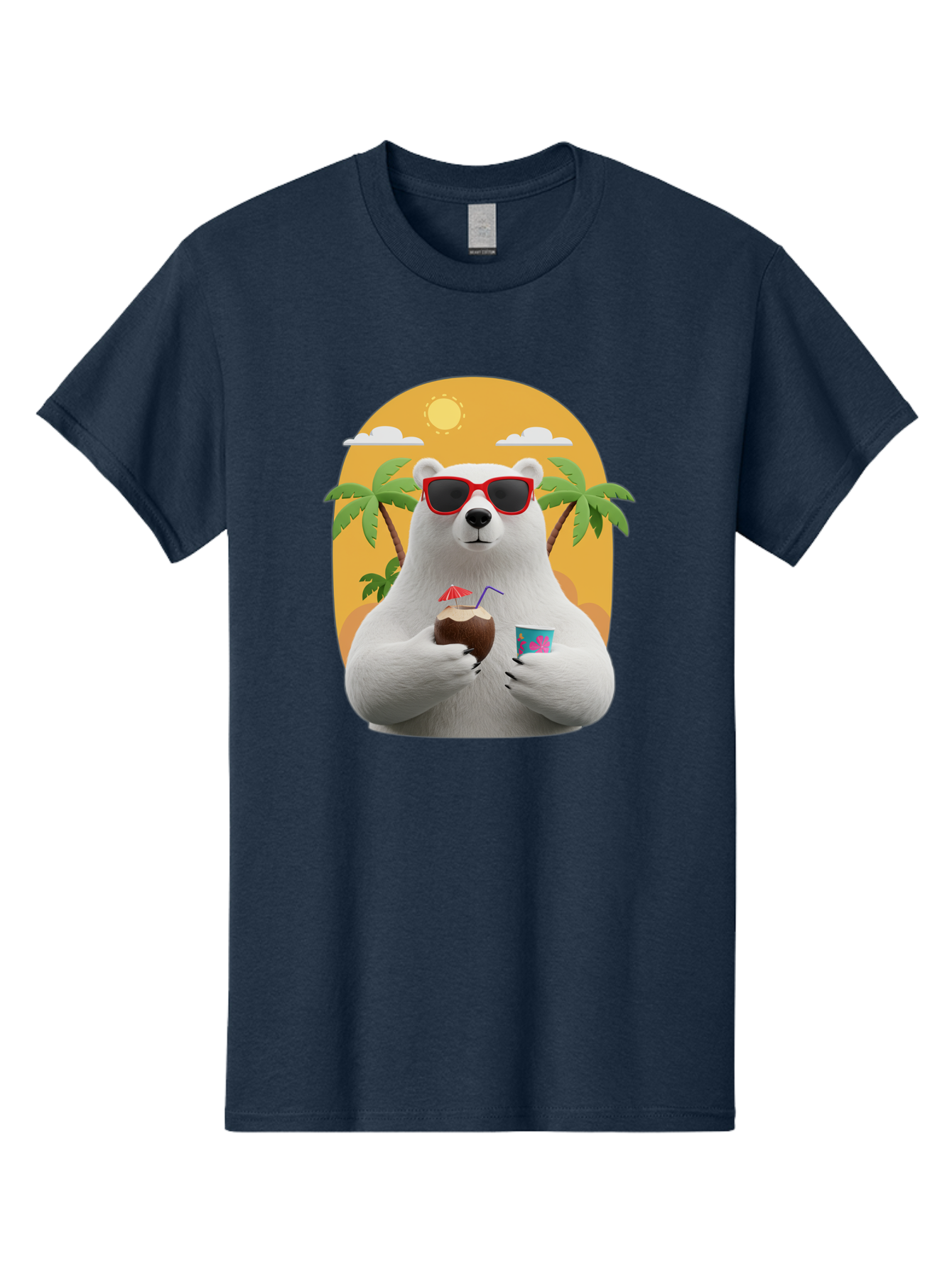 Polar-Bear-With-Coconut Men'S Graphic Tee, 100% Cotton, Comfortable Casual Summer Wear, Machine Washable, Vintage Camera, Old Camera, Antique Camera, Black Camera, Classic Photography, Photography Equipment, Nostalgic Device, Film Camera, Baf426