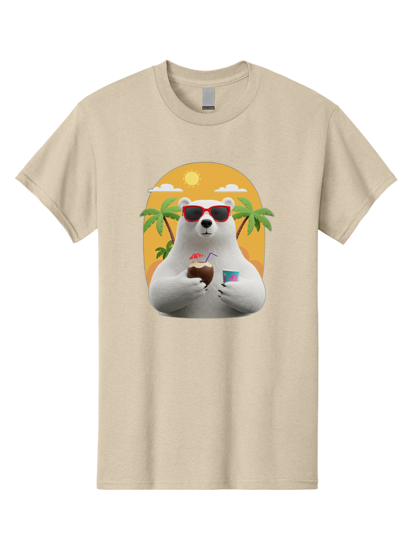 Polar-Bear-With-Coconut Men'S Graphic Tee, 100% Cotton, Comfortable Casual Summer Wear, Machine Washable, Vintage Camera, Old Camera, Antique Camera, Black Camera, Classic Photography, Photography Equipment, Nostalgic Device, Film Camera, Baf426