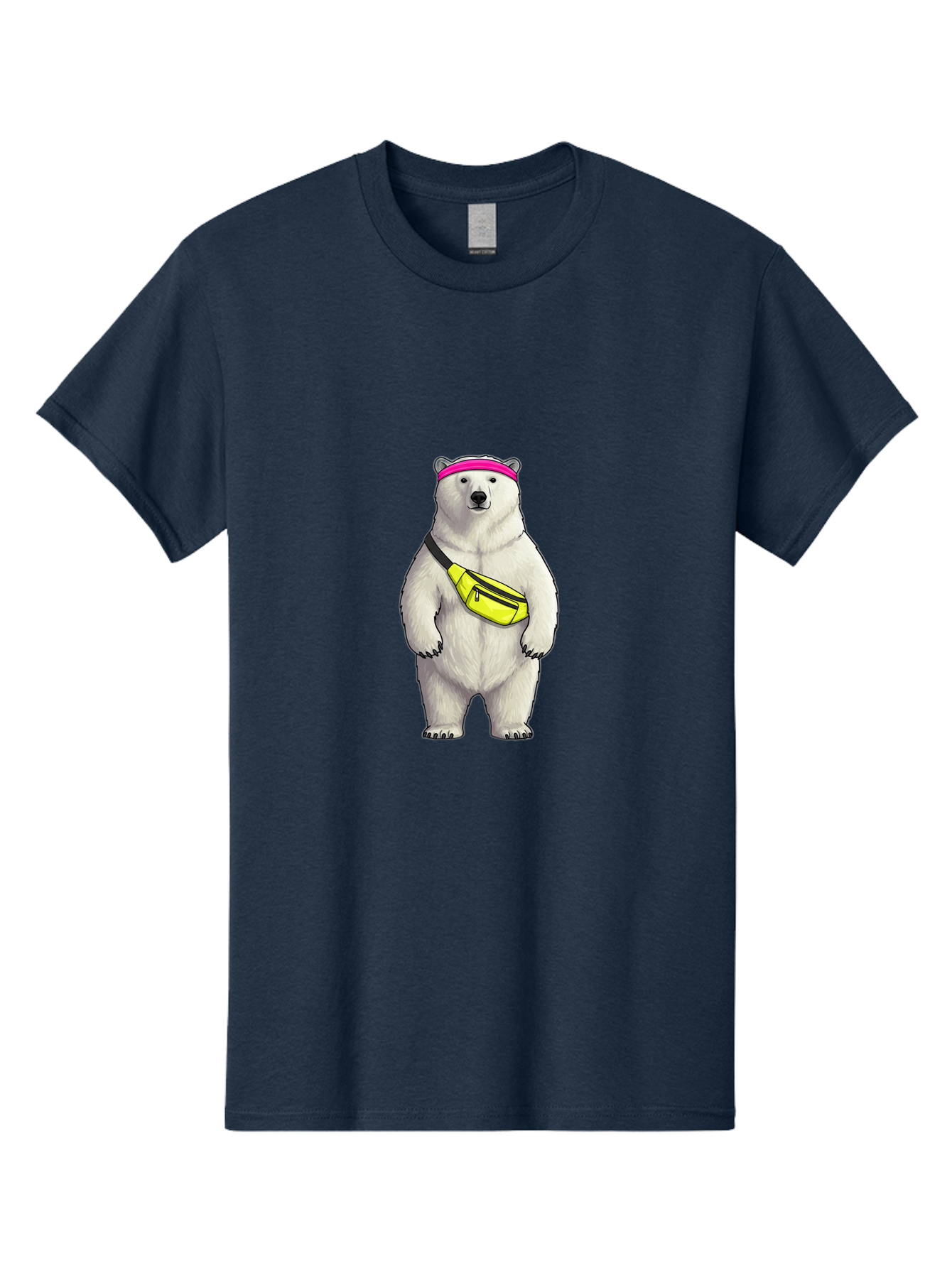 Polar-Bear-With-Fanny-Pack Men'S Graphic Tee, 100% Cotton, Comfortable Casual Summer Wear, Machine Washable, Vintage Camera, Old Camera, Antique Camera, Black Camera, Classic Photography, Photography Equipment, Nostalgic Device, Film Camera, Baf427