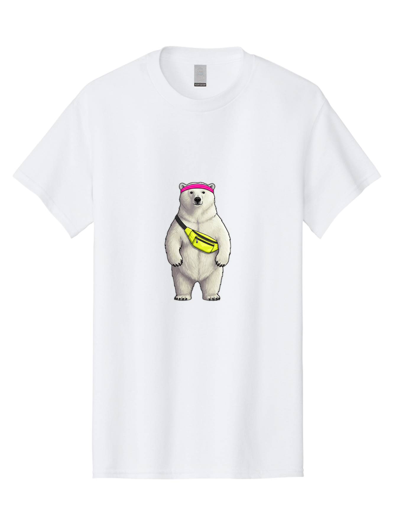 Polar-Bear-With-Fanny-Pack Men'S Graphic Tee, 100% Cotton, Comfortable Casual Summer Wear, Machine Washable, Vintage Camera, Old Camera, Antique Camera, Black Camera, Classic Photography, Photography Equipment, Nostalgic Device, Film Camera, Baf427