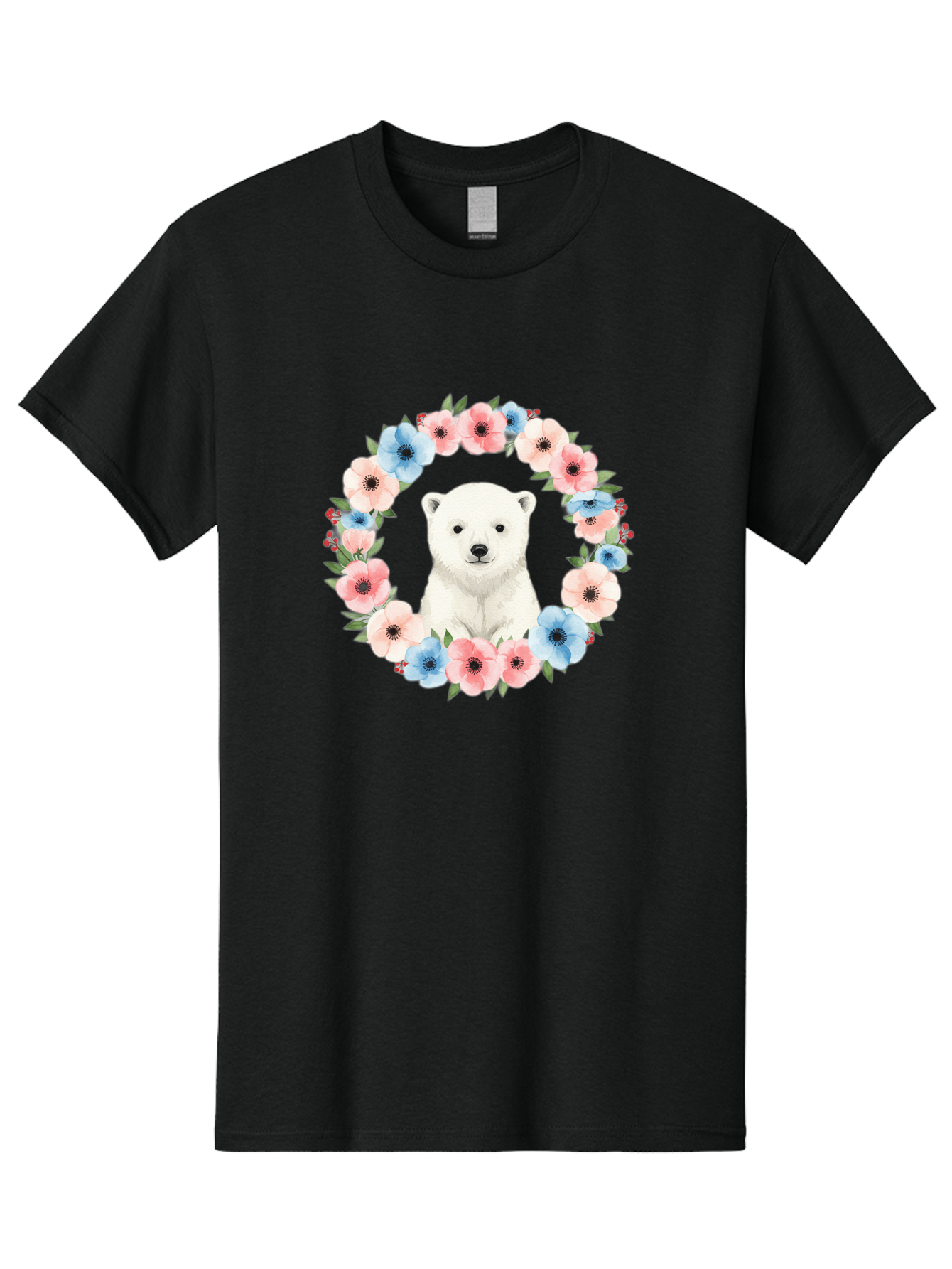 Polar-Bear-With-Flowers Men'S Graphic Tee, 100% Cotton, Comfortable Casual Summer Wear, Machine Washable, Vintage Camera, Old Camera, Antique Camera, Black Camera, Classic Photography, Photography Equipment, Nostalgic Device, Film Camera, Baf428