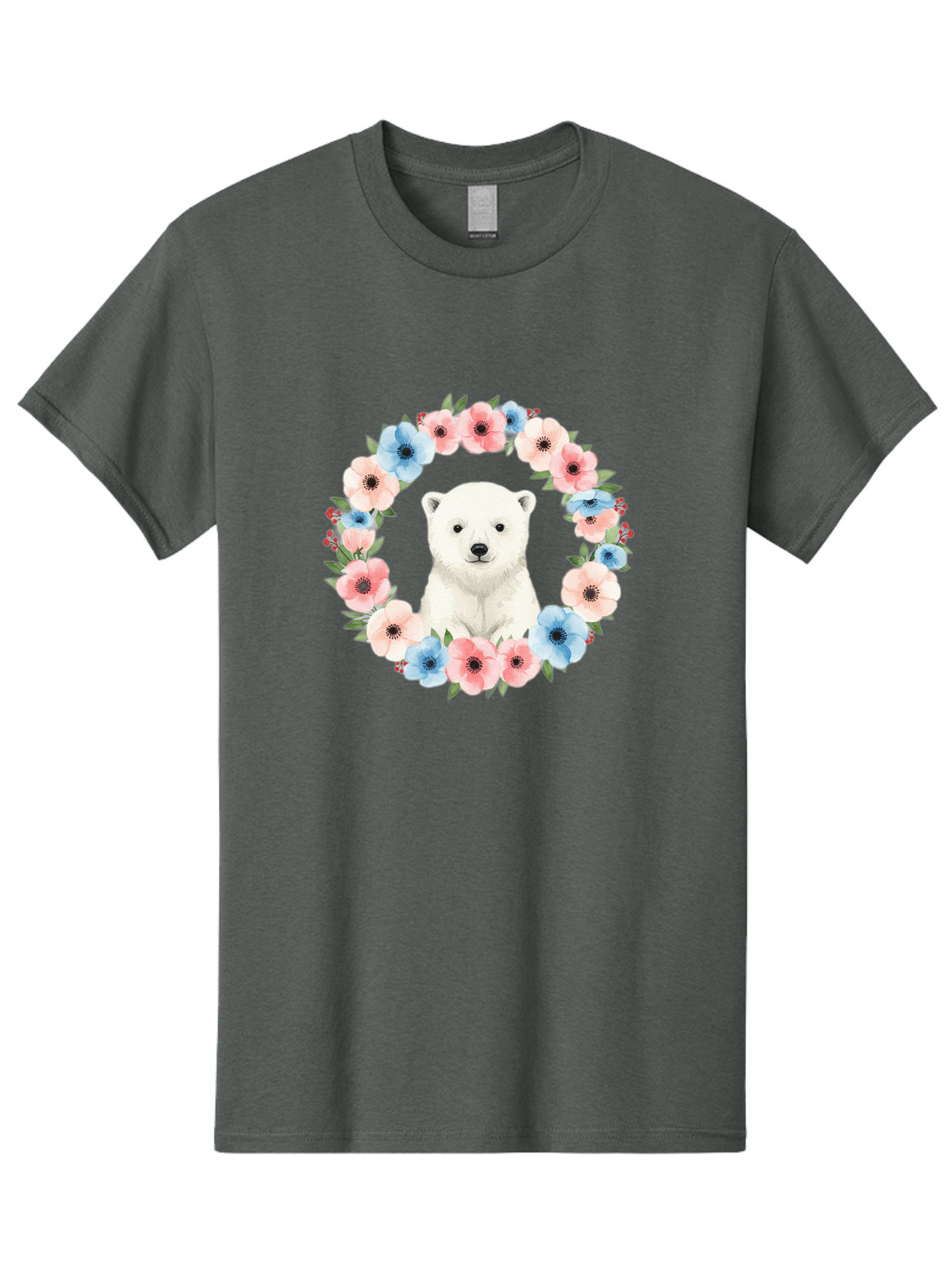 Polar-Bear-With-Flowers Men'S Graphic Tee, 100% Cotton, Comfortable Casual Summer Wear, Machine Washable, Vintage Camera, Old Camera, Antique Camera, Black Camera, Classic Photography, Photography Equipment, Nostalgic Device, Film Camera, Baf428