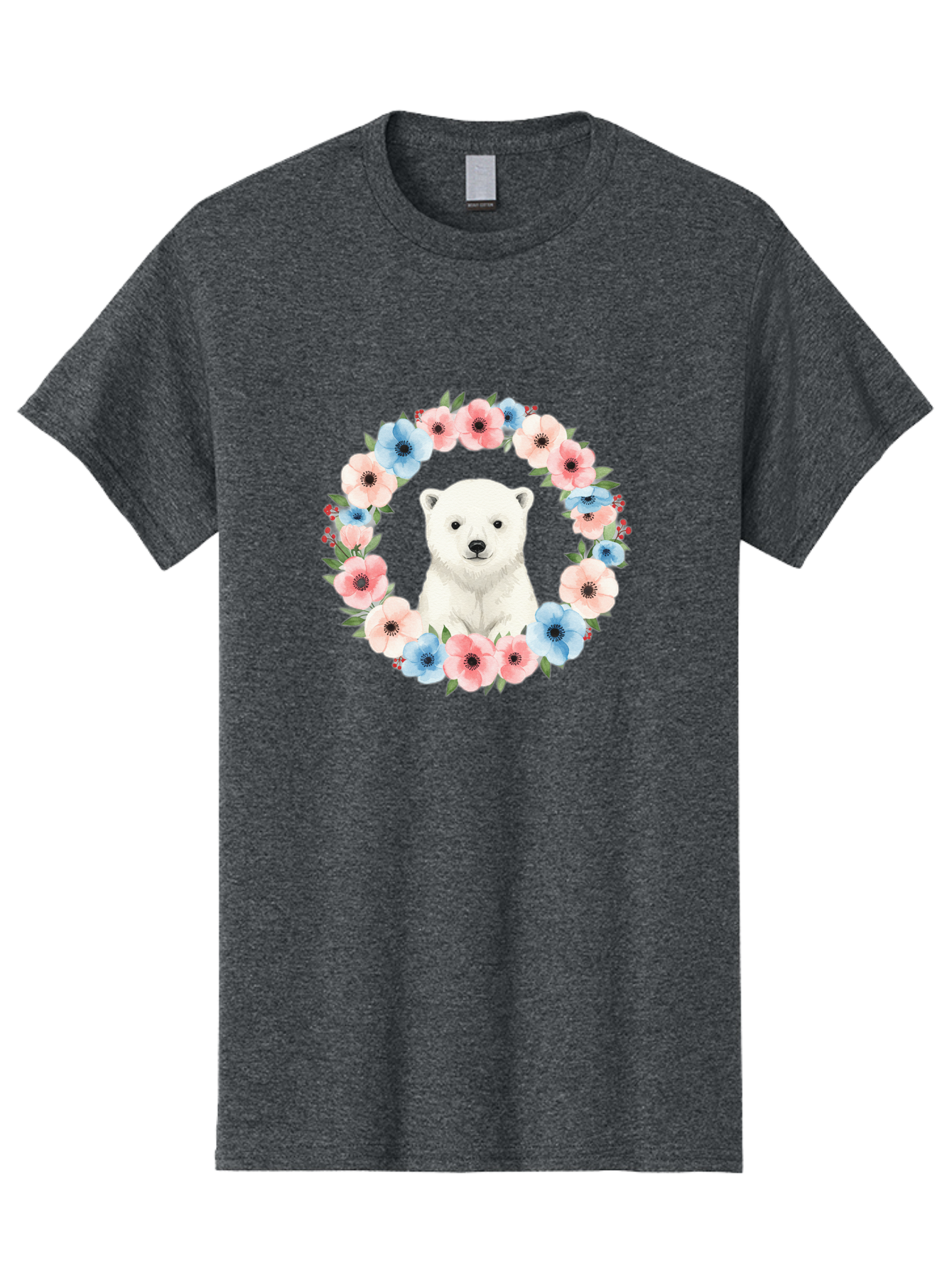 Polar-Bear-With-Flowers Men'S Graphic Tee, 100% Cotton, Comfortable Casual Summer Wear, Machine Washable, Vintage Camera, Old Camera, Antique Camera, Black Camera, Classic Photography, Photography Equipment, Nostalgic Device, Film Camera, Baf428