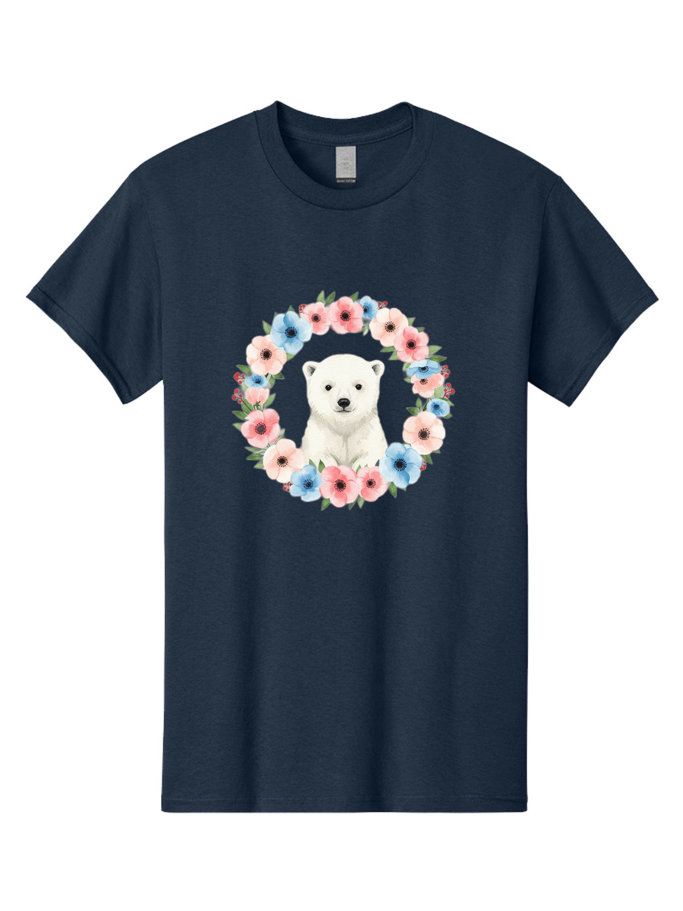Polar-Bear-With-Flowers Men'S Graphic Tee, 100% Cotton, Comfortable Casual Summer Wear, Machine Washable, Vintage Camera, Old Camera, Antique Camera, Black Camera, Classic Photography, Photography Equipment, Nostalgic Device, Film Camera, Baf428