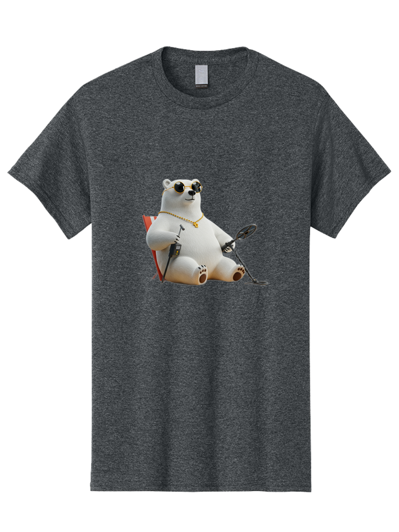 Polar-Bear-With-Sunglasses-And-Golf-Club Men'S Graphic Tee, 100% Cotton, Comfortable Casual Summer Wear, Machine Washable, Vintage Camera, Old Camera, Antique Camera, Black Camera, Classic Photography, Photography Equipment, Nostalgic Device, Baf430