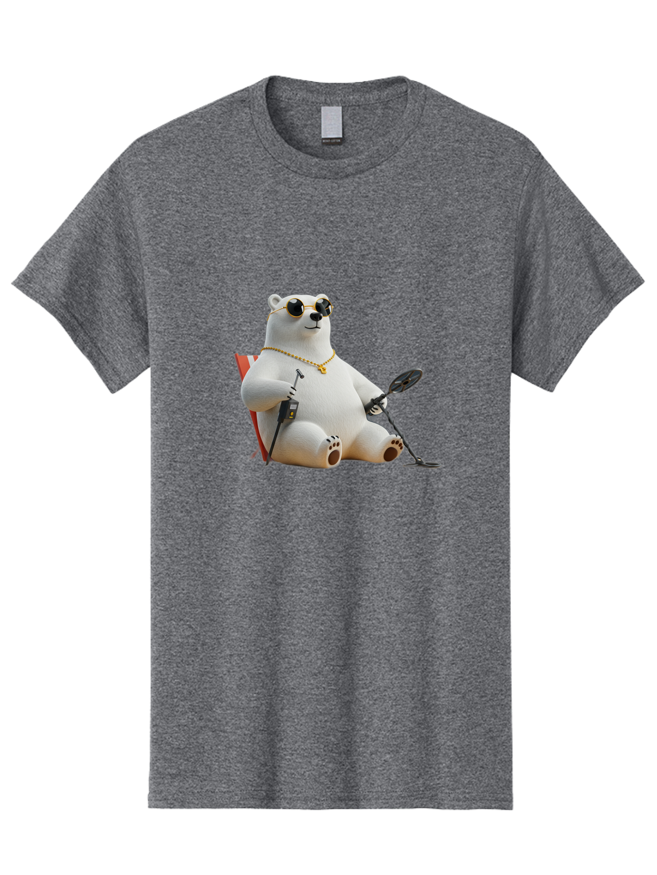 Polar-Bear-With-Sunglasses-And-Golf-Club Men'S Graphic Tee, 100% Cotton, Comfortable Casual Summer Wear, Machine Washable, Vintage Camera, Old Camera, Antique Camera, Black Camera, Classic Photography, Photography Equipment, Nostalgic Device, Baf430