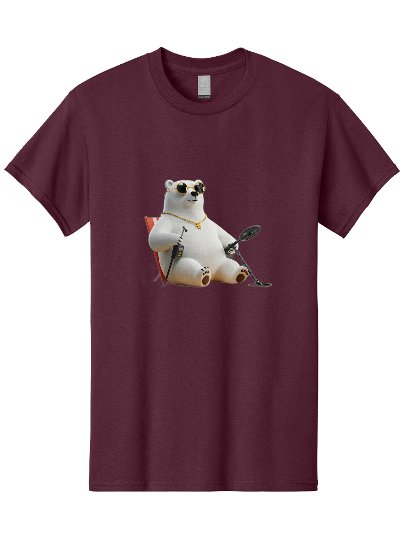 Polar-Bear-With-Sunglasses-And-Golf-Club Men'S Graphic Tee, 100% Cotton, Comfortable Casual Summer Wear, Machine Washable, Vintage Camera, Old Camera, Antique Camera, Black Camera, Classic Photography, Photography Equipment, Nostalgic Device, Baf430