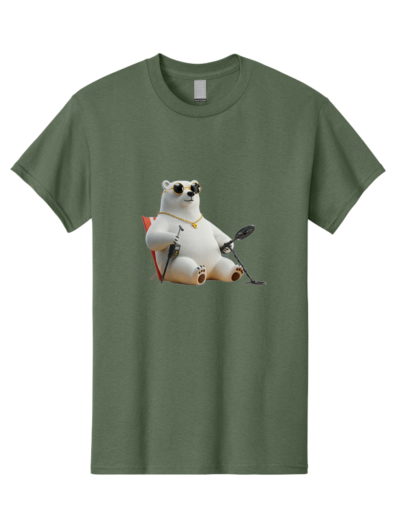 Polar-Bear-With-Sunglasses-And-Golf-Club Men'S Graphic Tee, 100% Cotton, Comfortable Casual Summer Wear, Machine Washable, Vintage Camera, Old Camera, Antique Camera, Black Camera, Classic Photography, Photography Equipment, Nostalgic Device, Baf430