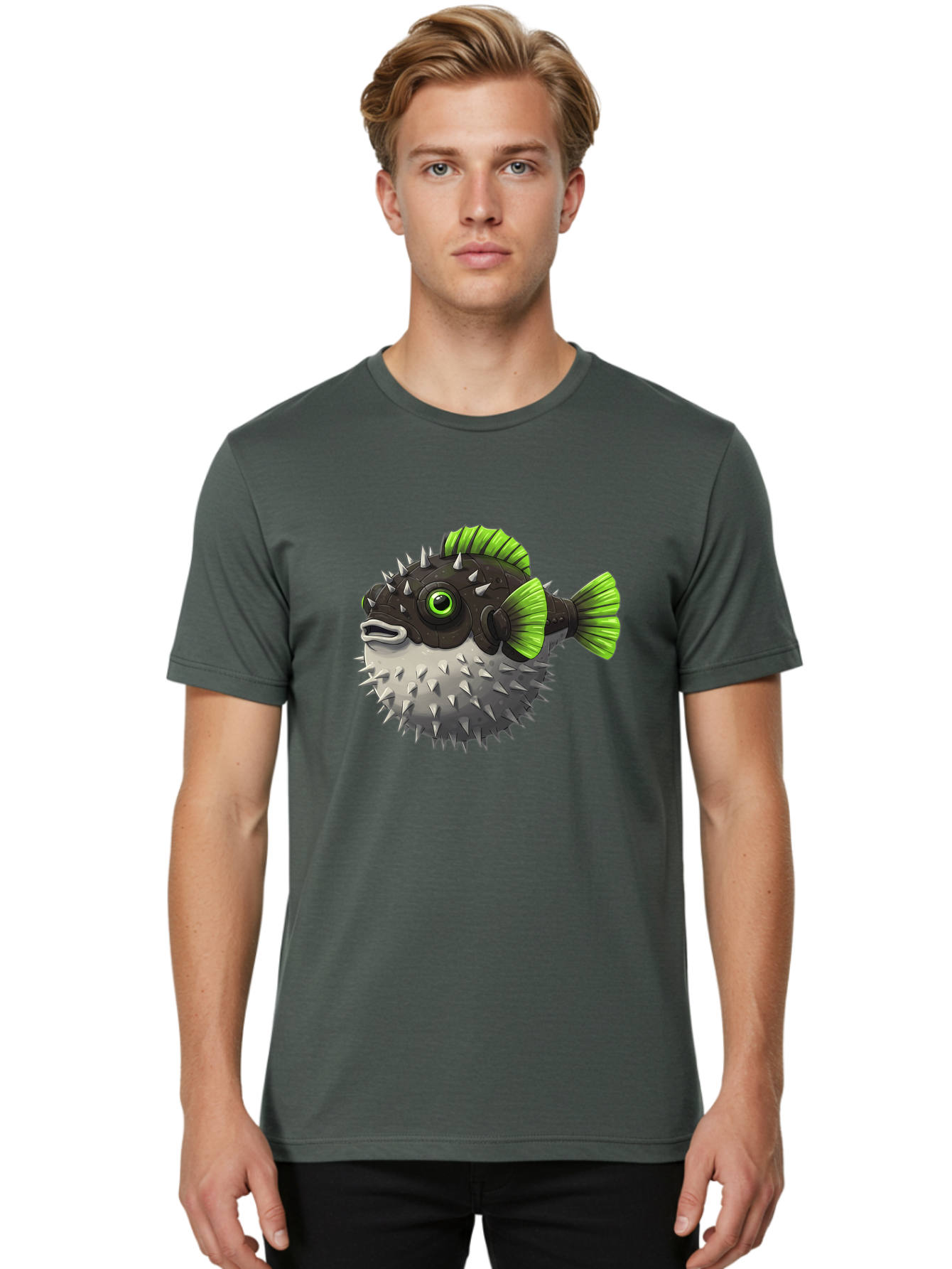 Puffer-Fish Men'S Graphic Tee, 100% Cotton, Comfortable Casual Summer Wear, Machine Washable, Vintage Camera, Old Camera, Antique Camera, Black Camera, Classic Photography, Photography Equipment, Nostalgic Device, Film Camera, Camera Art Baf439