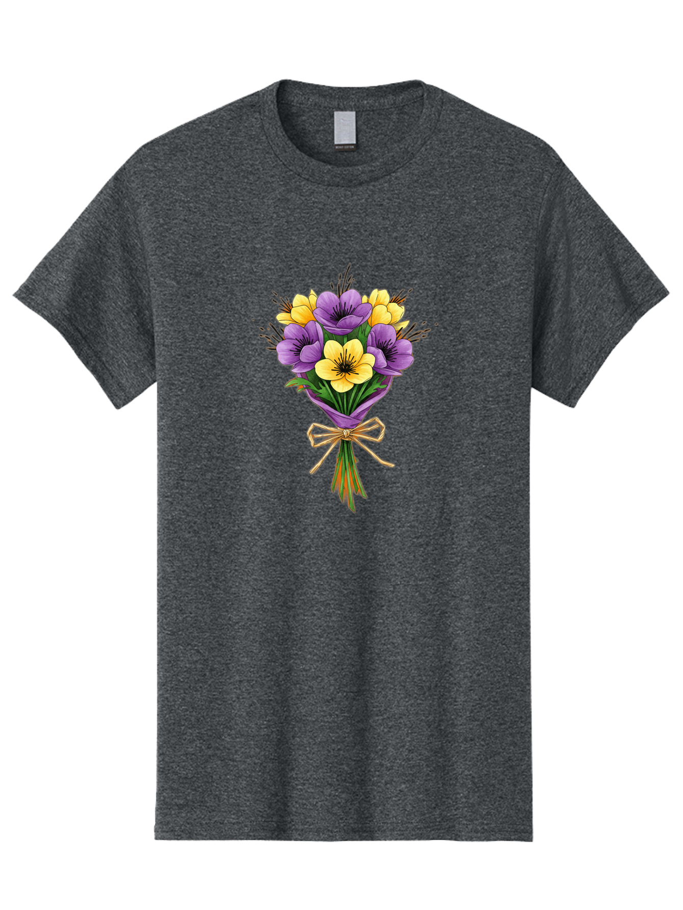 Purple-And-Yellow-Flowers Men'S Graphic Tee, 100% Cotton, Comfortable Casual Summer Wear, Machine Washable, Vintage Camera, Old Camera, Antique Camera, Black Camera, Classic Photography, Photography Equipment, Nostalgic Device, Film Camera, Baf444