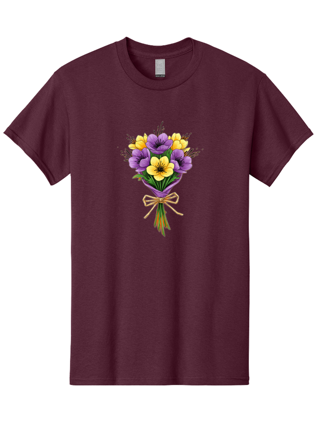 Purple-And-Yellow-Flowers Men'S Graphic Tee, 100% Cotton, Comfortable Casual Summer Wear, Machine Washable, Vintage Camera, Old Camera, Antique Camera, Black Camera, Classic Photography, Photography Equipment, Nostalgic Device, Film Camera, Baf444
