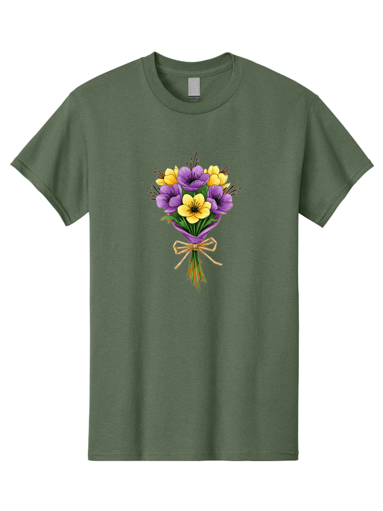 Purple-And-Yellow-Flowers Men'S Graphic Tee, 100% Cotton, Comfortable Casual Summer Wear, Machine Washable, Vintage Camera, Old Camera, Antique Camera, Black Camera, Classic Photography, Photography Equipment, Nostalgic Device, Film Camera, Baf444