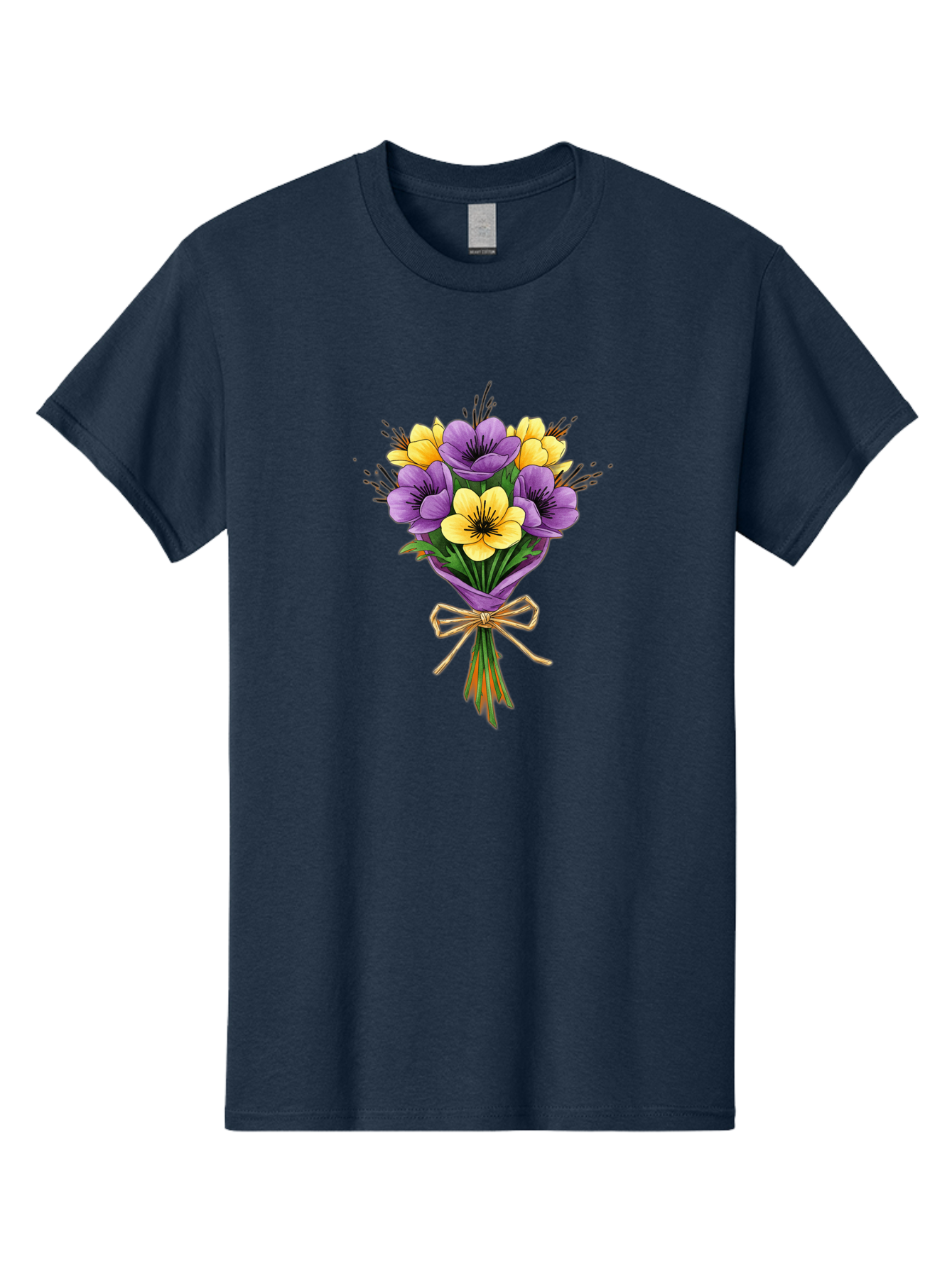 Purple-And-Yellow-Flowers Men'S Graphic Tee, 100% Cotton, Comfortable Casual Summer Wear, Machine Washable, Vintage Camera, Old Camera, Antique Camera, Black Camera, Classic Photography, Photography Equipment, Nostalgic Device, Film Camera, Baf444