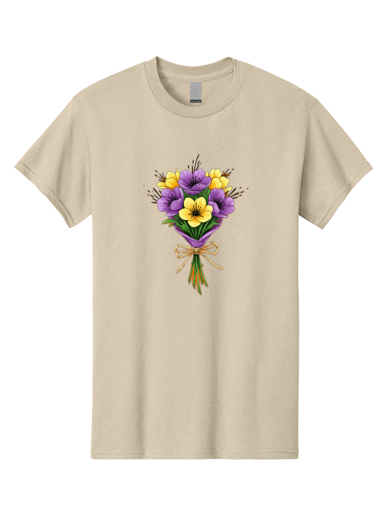 Purple-And-Yellow-Flowers Men'S Graphic Tee, 100% Cotton, Comfortable Casual Summer Wear, Machine Washable, Vintage Camera, Old Camera, Antique Camera, Black Camera, Classic Photography, Photography Equipment, Nostalgic Device, Film Camera, Baf444
