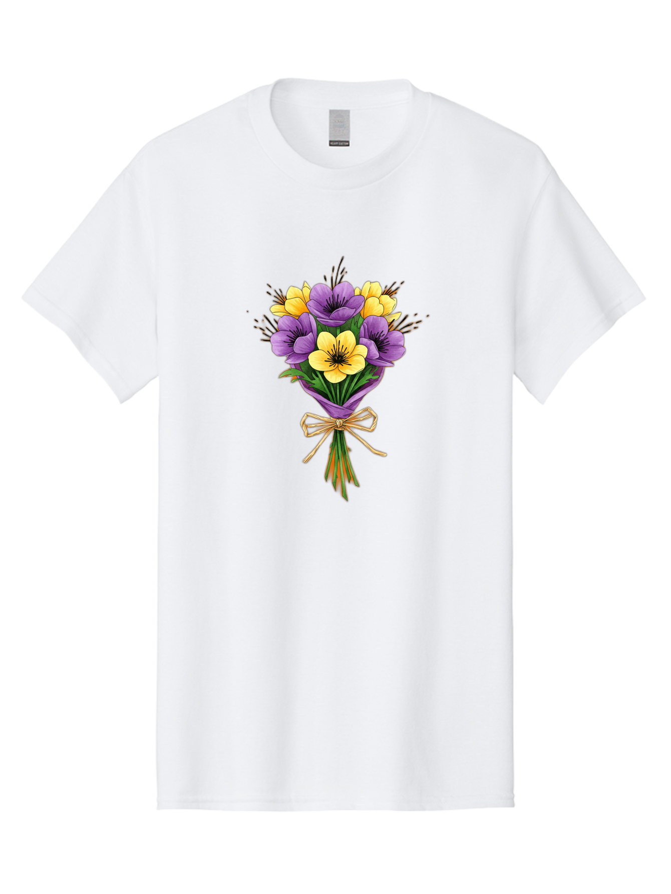 Purple-And-Yellow-Flowers Men'S Graphic Tee, 100% Cotton, Comfortable Casual Summer Wear, Machine Washable, Vintage Camera, Old Camera, Antique Camera, Black Camera, Classic Photography, Photography Equipment, Nostalgic Device, Film Camera, Baf444