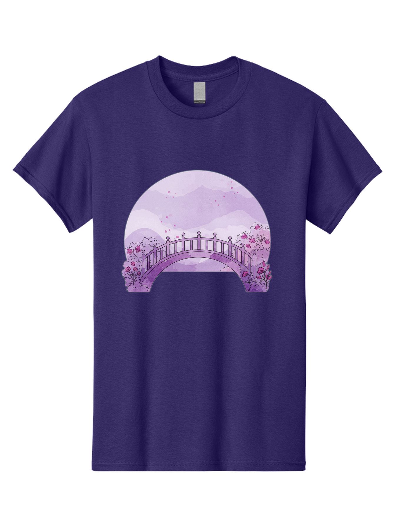 Purple-Bridge-1 Men'S Graphic Tee, 100% Cotton, Comfortable Casual Summer Wear, Machine Washable, Vintage Camera, Old Camera, Antique Camera, Black Camera, Classic Photography, Photography Equipment, Nostalgic Device, Film Camera, Camera Art Baf445