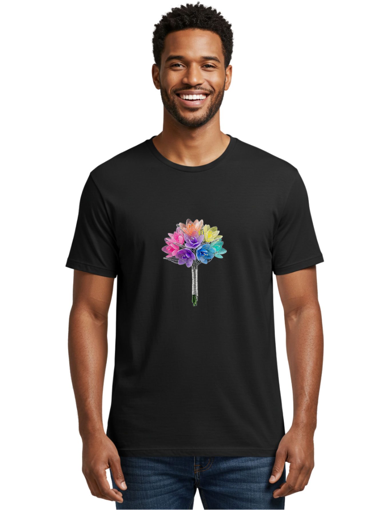 Rainbow-Flowers Men'S Graphic Tee, 100% Cotton, Comfortable Casual Summer Wear, Machine Washable, Vintage Camera, Old Camera, Antique Camera, Black Camera, Classic Photography, Photography Equipment, Nostalgic Device, Film Camera, Camera Art Baf450