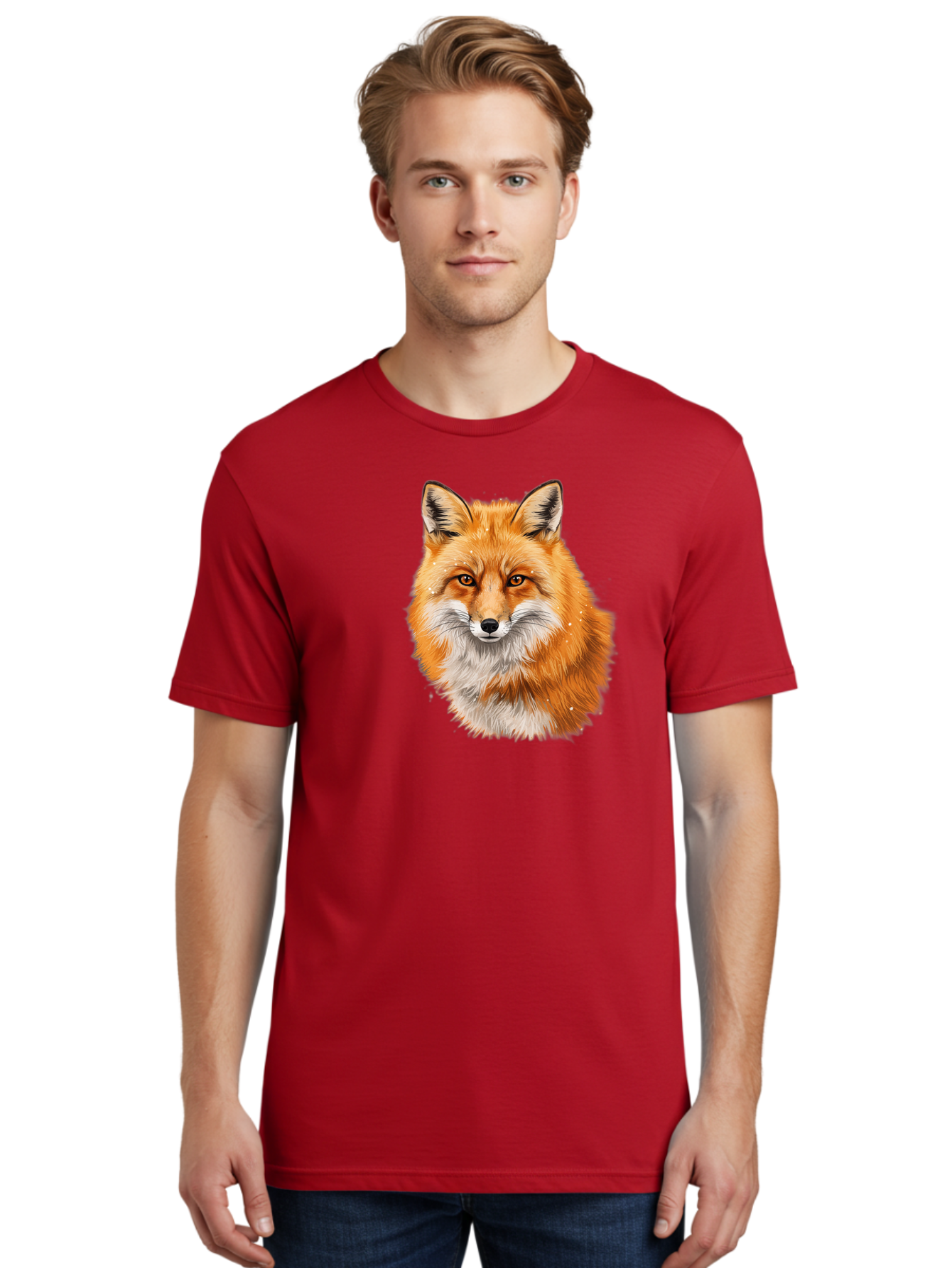 Red-Fox-2 Men'S Graphic Tee, 100% Cotton, Comfortable Casual Summer Wear, Machine Washable, Vintage Camera, Old Camera, Antique Camera, Black Camera, Classic Photography, Photography Equipment, Nostalgic Device, Film Camera, Camera Art Baf452