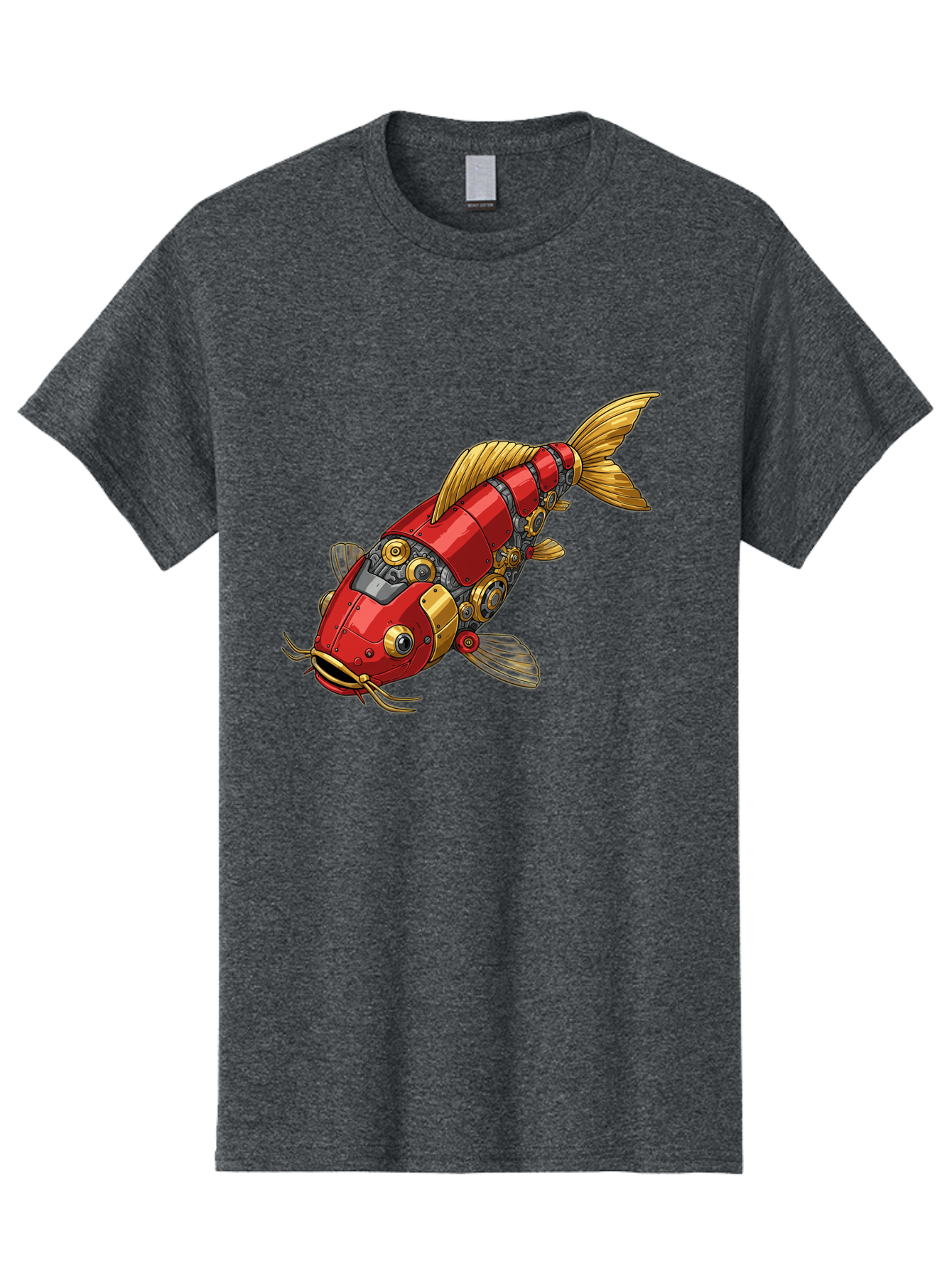Red-Mechanical-Fish Men'S Graphic Tee, 100% Cotton, Comfortable Casual Summer Wear, Machine Washable, Vintage Camera, Old Camera, Antique Camera, Black Camera, Classic Photography, Photography Equipment, Nostalgic Device, Film Camera, Baf458
