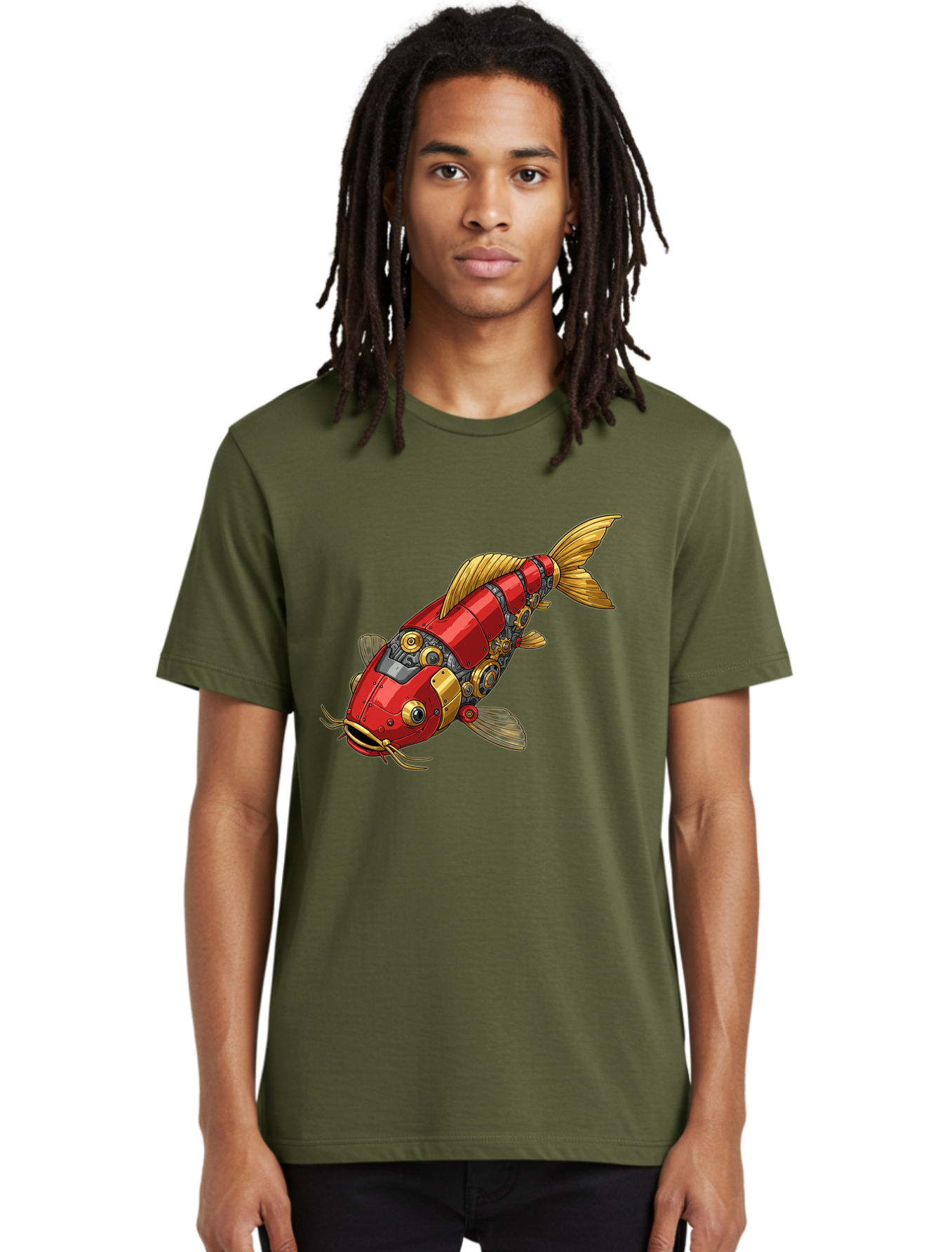 Red-Mechanical-Fish Men'S Graphic Tee, 100% Cotton, Comfortable Casual Summer Wear, Machine Washable, Vintage Camera, Old Camera, Antique Camera, Black Camera, Classic Photography, Photography Equipment, Nostalgic Device, Film Camera, Baf458