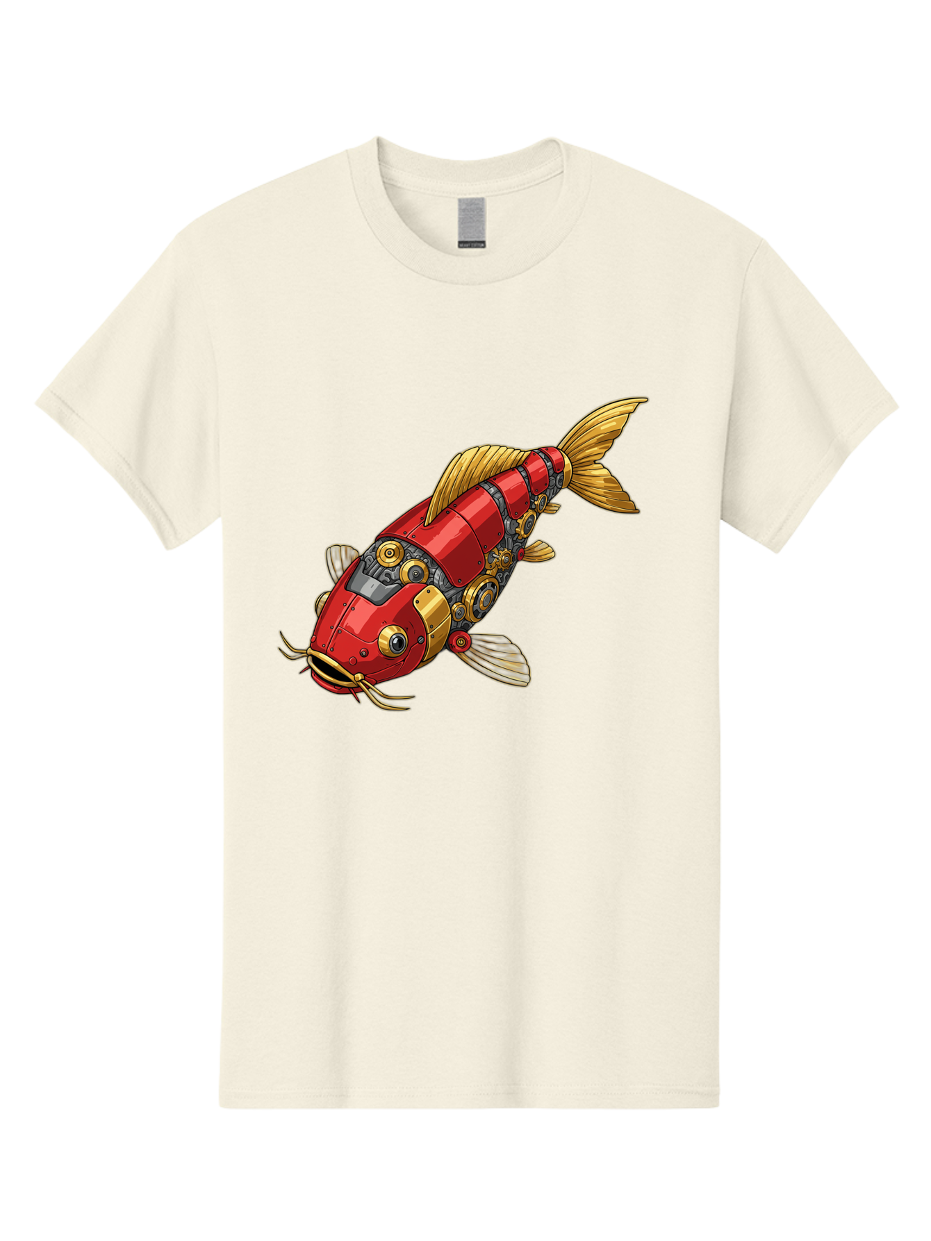 Red-Mechanical-Fish Men'S Graphic Tee, 100% Cotton, Comfortable Casual Summer Wear, Machine Washable, Vintage Camera, Old Camera, Antique Camera, Black Camera, Classic Photography, Photography Equipment, Nostalgic Device, Film Camera, Baf458