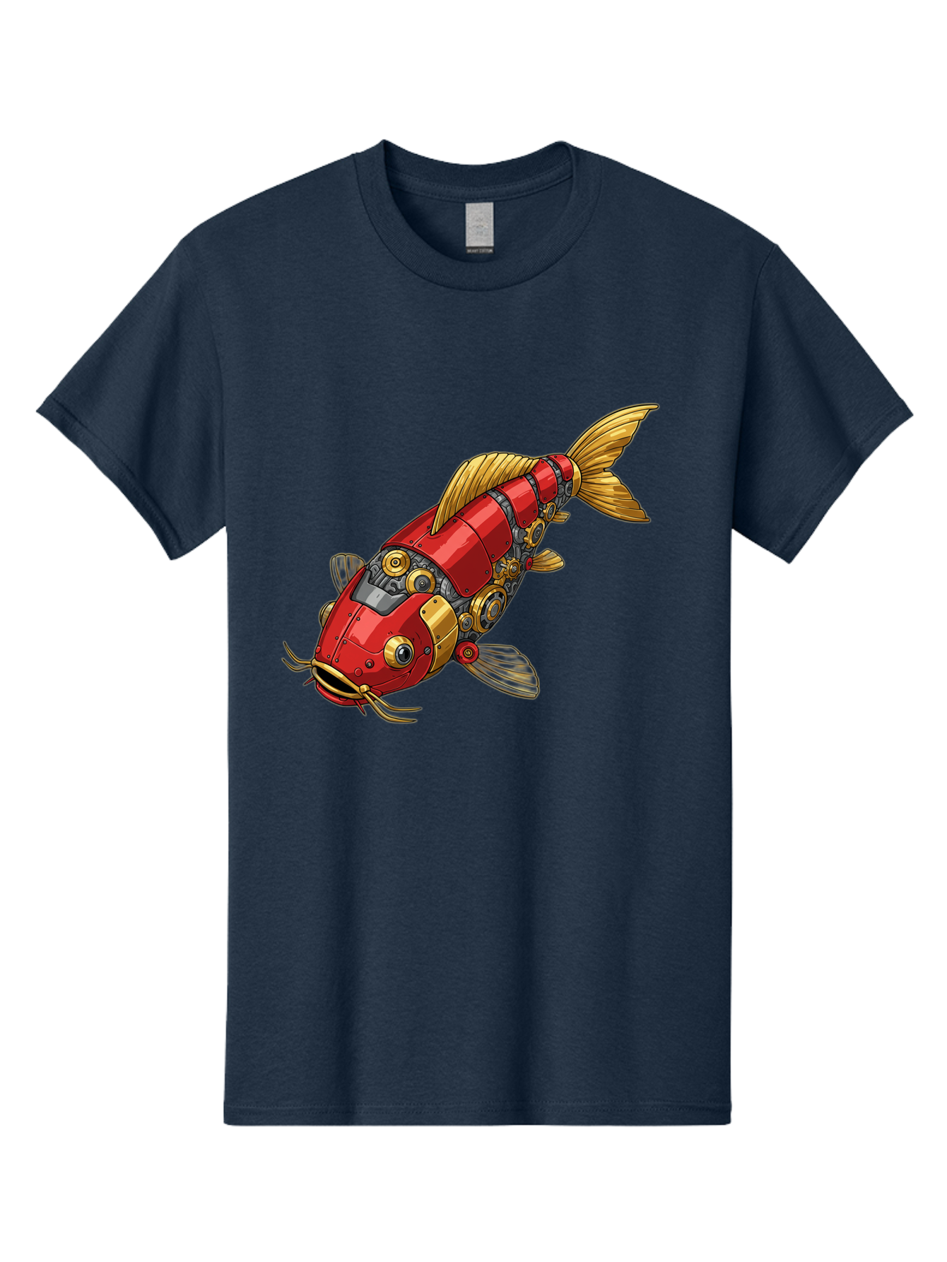 Red-Mechanical-Fish Men'S Graphic Tee, 100% Cotton, Comfortable Casual Summer Wear, Machine Washable, Vintage Camera, Old Camera, Antique Camera, Black Camera, Classic Photography, Photography Equipment, Nostalgic Device, Film Camera, Baf458