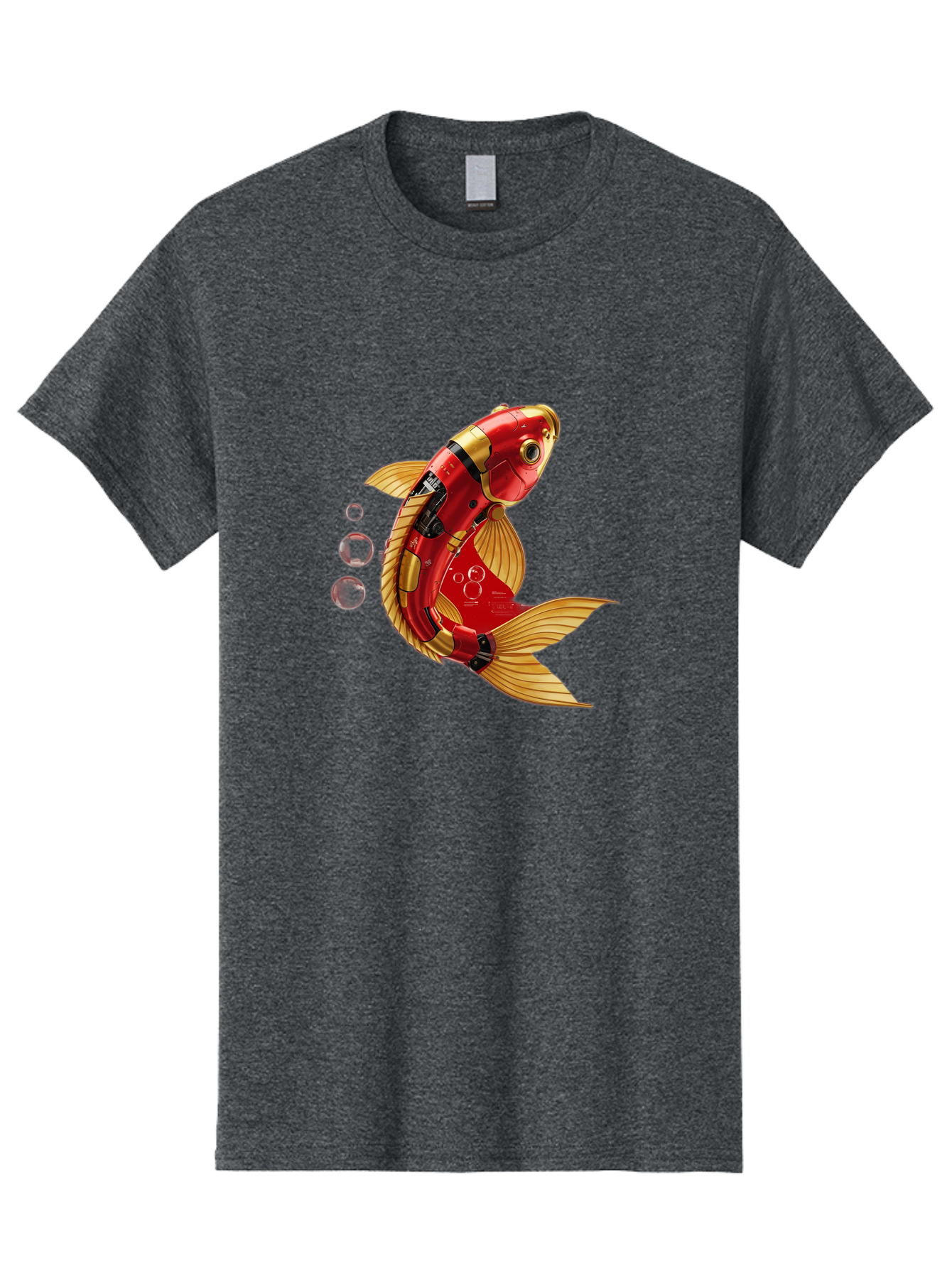 Red-Mechanical-Goldfish Men'S Graphic Tee, 100% Cotton, Comfortable Casual Summer Wear, Machine Washable, Vintage Camera, Old Camera, Antique Camera, Black Camera, Classic Photography, Photography Equipment, Nostalgic Device, Film Camera, Baf459