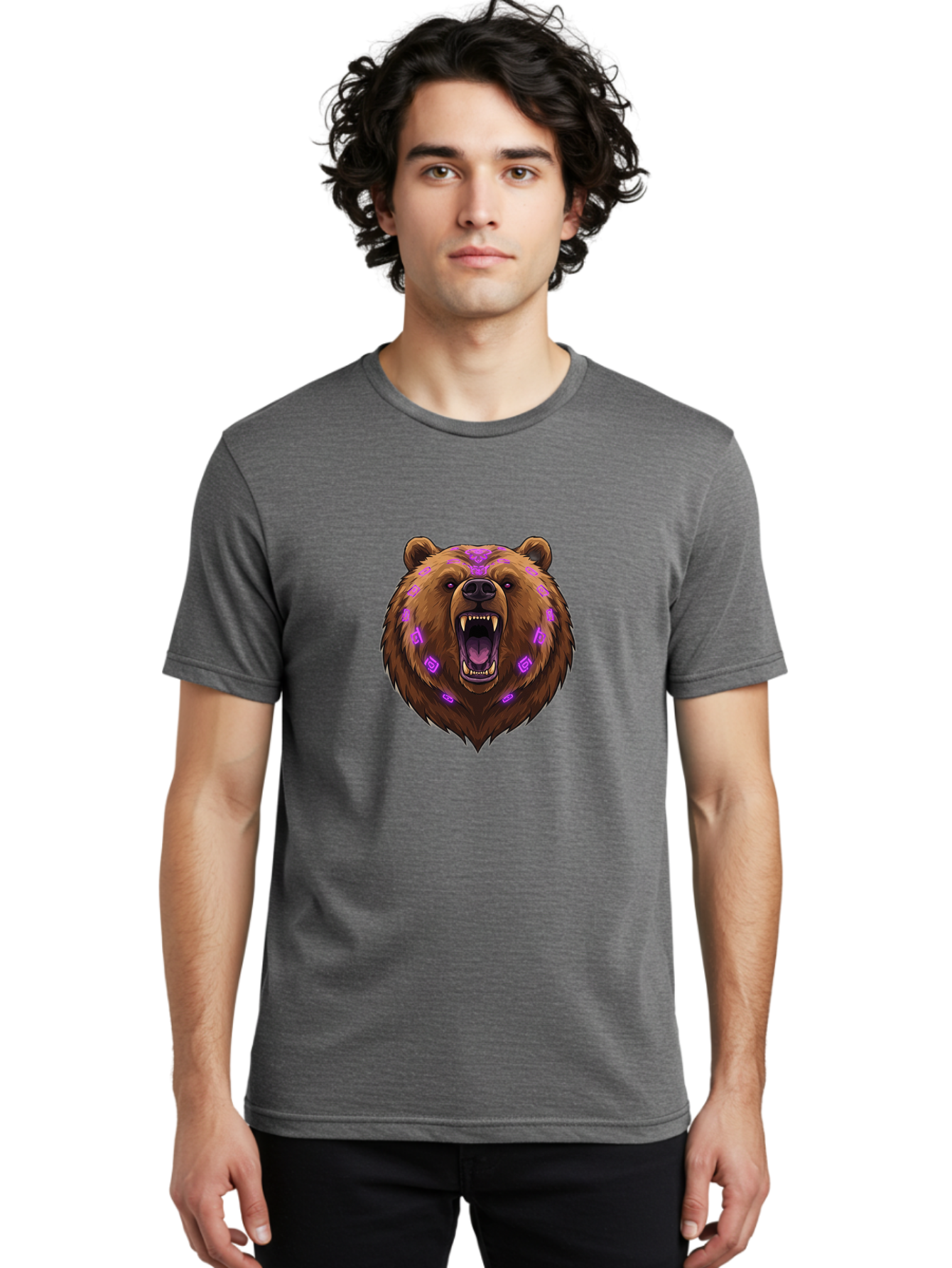 Roaring-Bear-Head Men'S Graphic Tee, 100% Cotton, Comfortable Casual Summer Wear, Machine Washable, Vintage Camera, Old Camera, Antique Camera, Black Camera, Classic Photography, Photography Equipment, Nostalgic Device, Film Camera, Camera Art Baf462