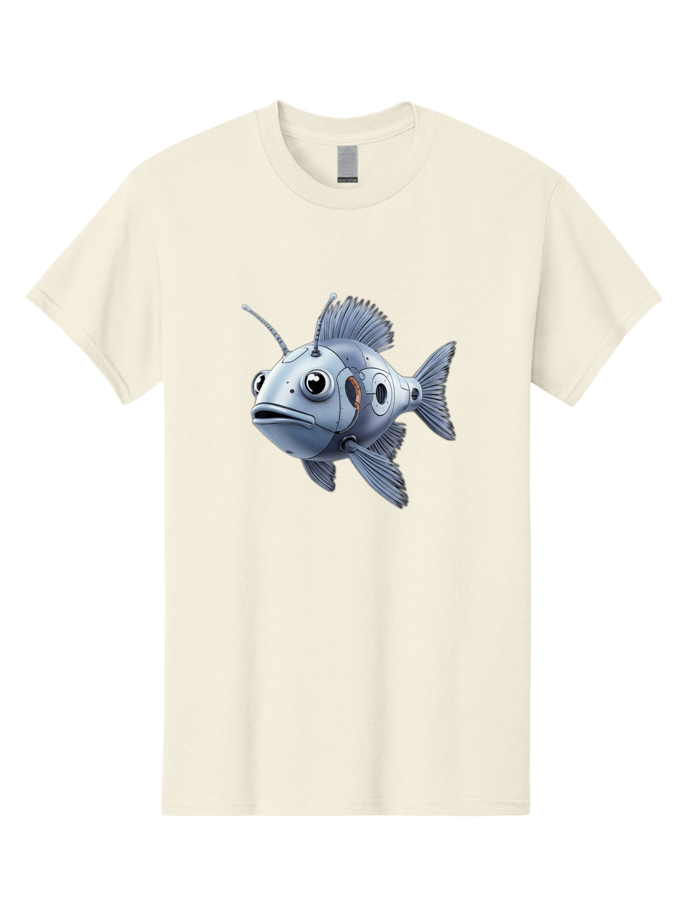 Robo-Fish-1 Men'S Graphic Tee, 100% Cotton, Comfortable Casual Summer Wear, Machine Washable, Vintage Camera, Old Camera, Antique Camera, Black Camera, Classic Photography, Photography Equipment, Nostalgic Device, Film Camera, Camera Art Baf464