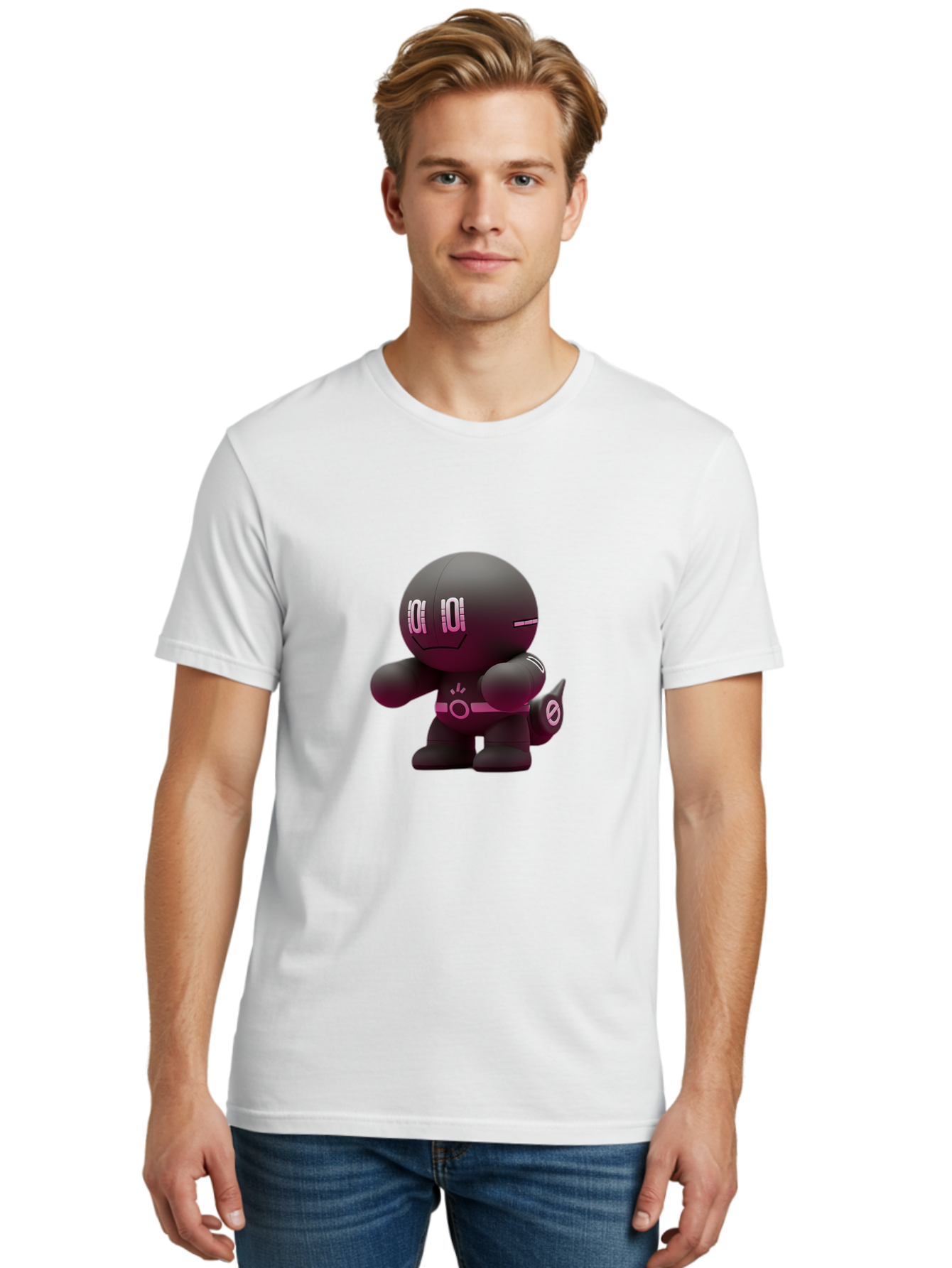 Robot-Character Men'S Graphic Tee, 100% Cotton, Comfortable Casual Summer Wear, Machine Washable, Vintage Camera, Old Camera, Antique Camera, Black Camera, Classic Photography, Photography Equipment, Nostalgic Device, Film Camera, Camera Art Baf468