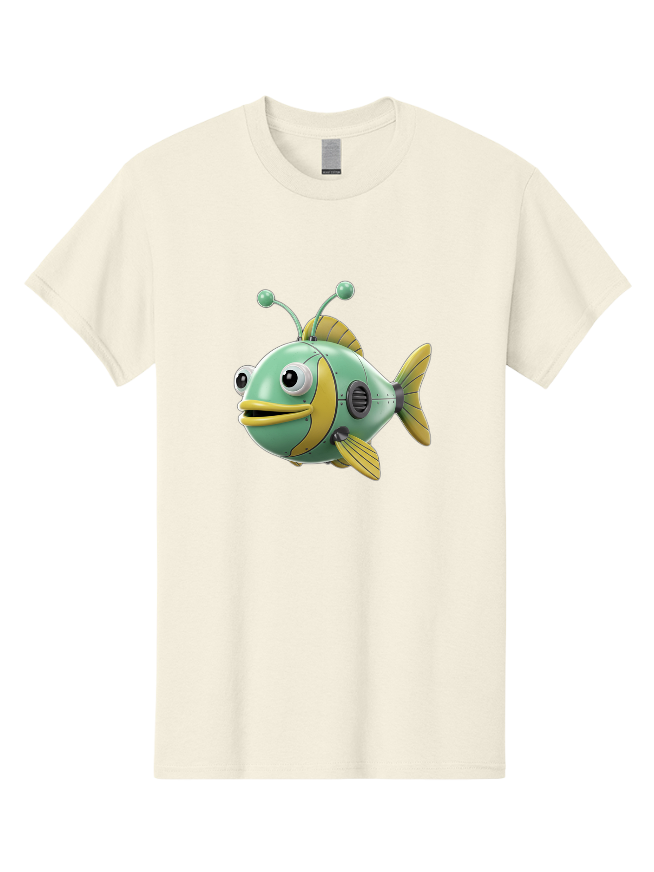 Robot-Fish-1 Men'S Graphic Tee, 100% Cotton, Comfortable Casual Summer Wear, Machine Washable, Vintage Camera, Old Camera, Antique Camera, Black Camera, Classic Photography, Photography Equipment, Nostalgic Device, Film Camera, Camera Art Baf469