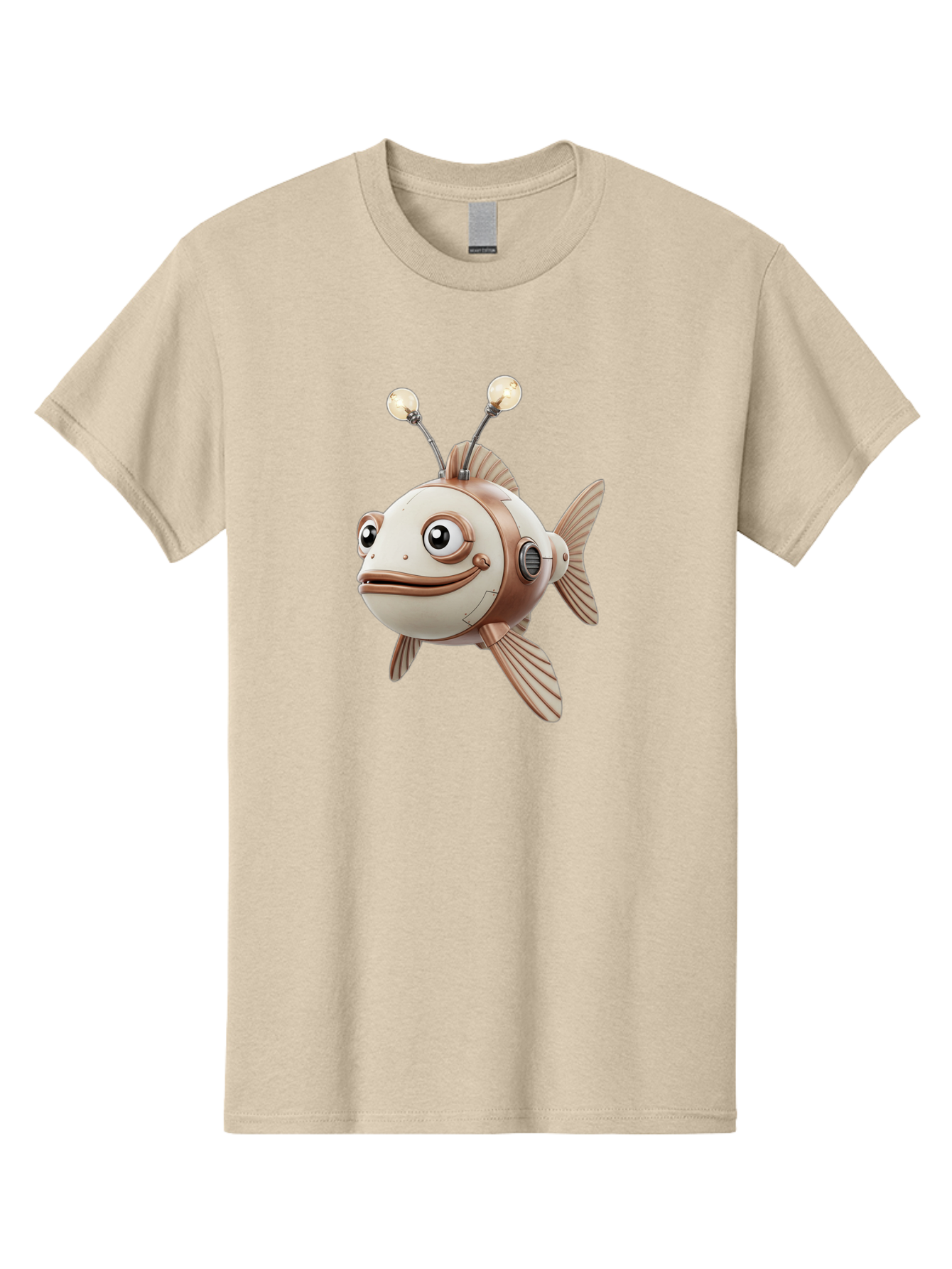 Robot-Fish-3 Men'S Graphic Tee, 100% Cotton, Comfortable Casual Summer Wear, Machine Washable, Vintage Camera, Old Camera, Antique Camera, Black Camera, Classic Photography, Photography Equipment, Nostalgic Device, Film Camera, Camera Art Baf471