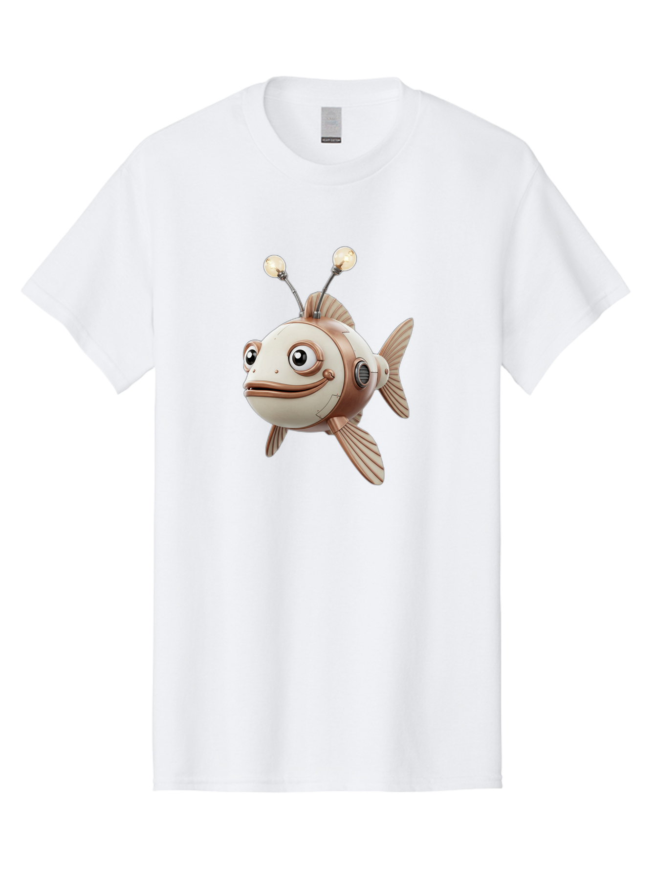 Robot-Fish-3 Men'S Graphic Tee, 100% Cotton, Comfortable Casual Summer Wear, Machine Washable, Vintage Camera, Old Camera, Antique Camera, Black Camera, Classic Photography, Photography Equipment, Nostalgic Device, Film Camera, Camera Art Baf471