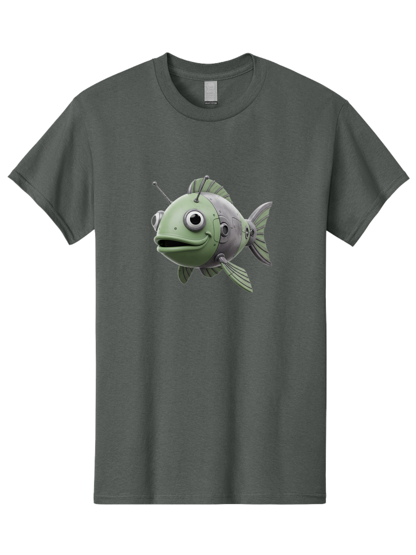 Robot-Fish-8 Men'S Graphic Tee, 100% Cotton, Comfortable Casual Summer Wear, Machine Washable, Vintage Camera, Old Camera, Antique Camera, Black Camera, Classic Photography, Photography Equipment, Nostalgic Device, Film Camera, Camera Art Baf476