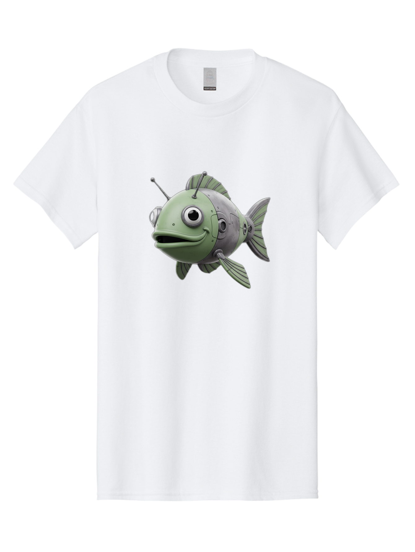 Robot-Fish-8 Men'S Graphic Tee, 100% Cotton, Comfortable Casual Summer Wear, Machine Washable, Vintage Camera, Old Camera, Antique Camera, Black Camera, Classic Photography, Photography Equipment, Nostalgic Device, Film Camera, Camera Art Baf476