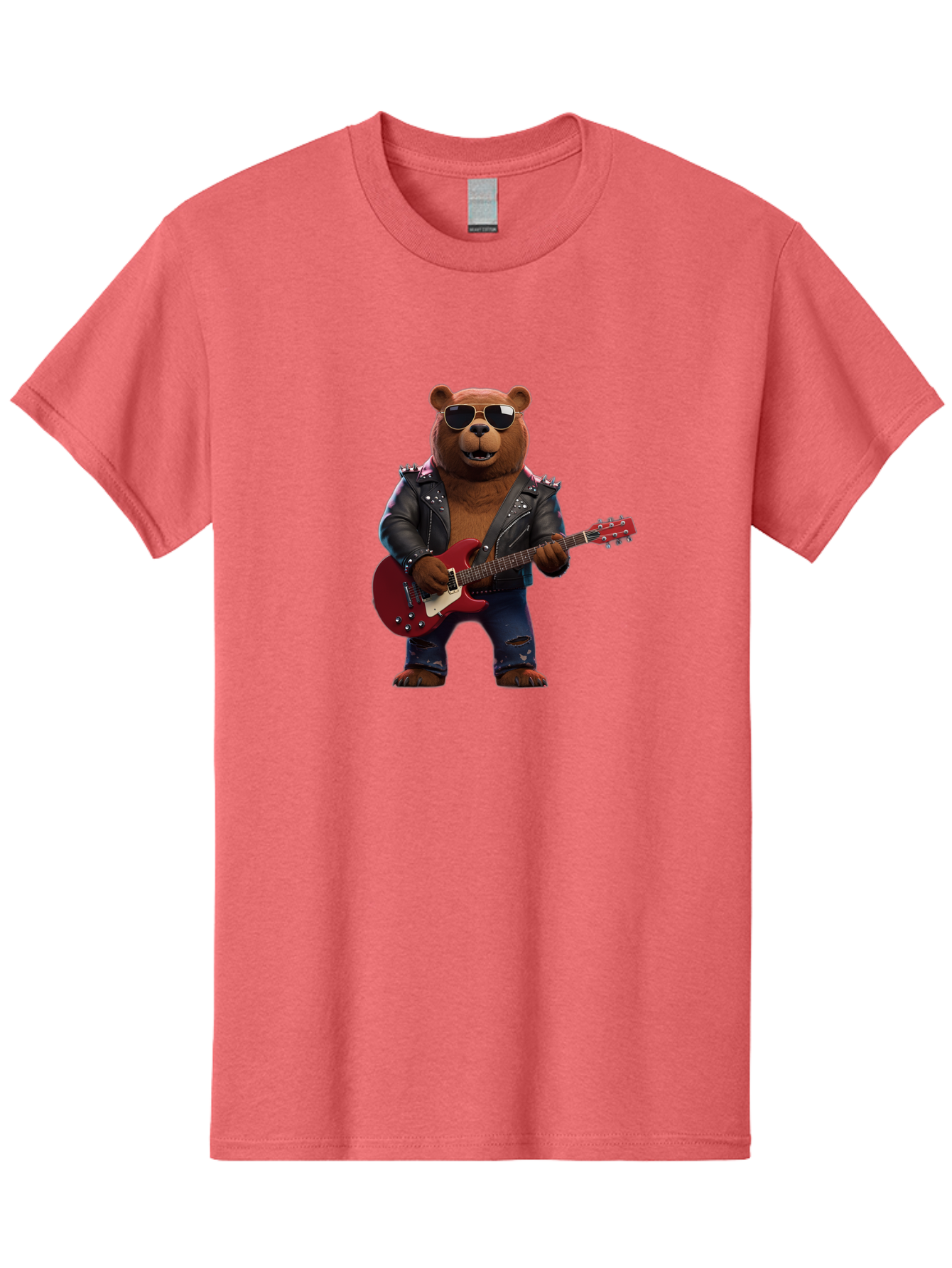 Rockstar-Bear Men'S Graphic Tee, 100% Cotton, Comfortable Casual Summer Wear, Machine Washable, Vintage Camera, Old Camera, Antique Camera, Black Camera, Classic Photography, Photography Equipment, Nostalgic Device, Film Camera, Camera Art Baf485