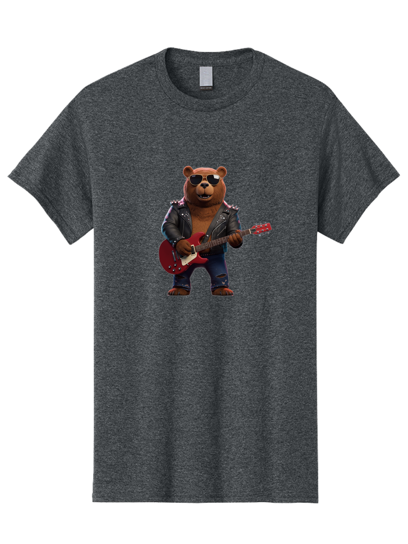 Rockstar-Bear Men'S Graphic Tee, 100% Cotton, Comfortable Casual Summer Wear, Machine Washable, Vintage Camera, Old Camera, Antique Camera, Black Camera, Classic Photography, Photography Equipment, Nostalgic Device, Film Camera, Camera Art Baf485