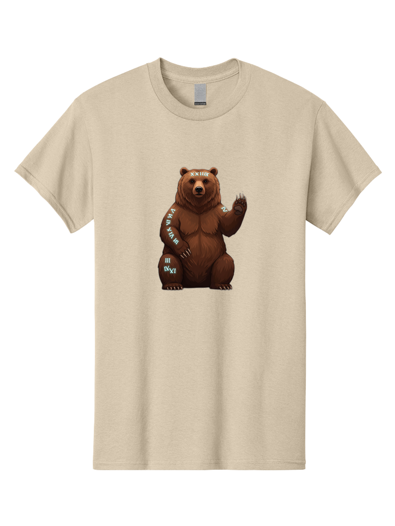 Roman-Numeral-Bear Men'S Graphic Tee, 100% Cotton, Comfortable Casual Summer Wear, Machine Washable, Vintage Camera, Old Camera, Antique Camera, Black Camera, Classic Photography, Photography Equipment, Nostalgic Device, Film Camera, Baf486