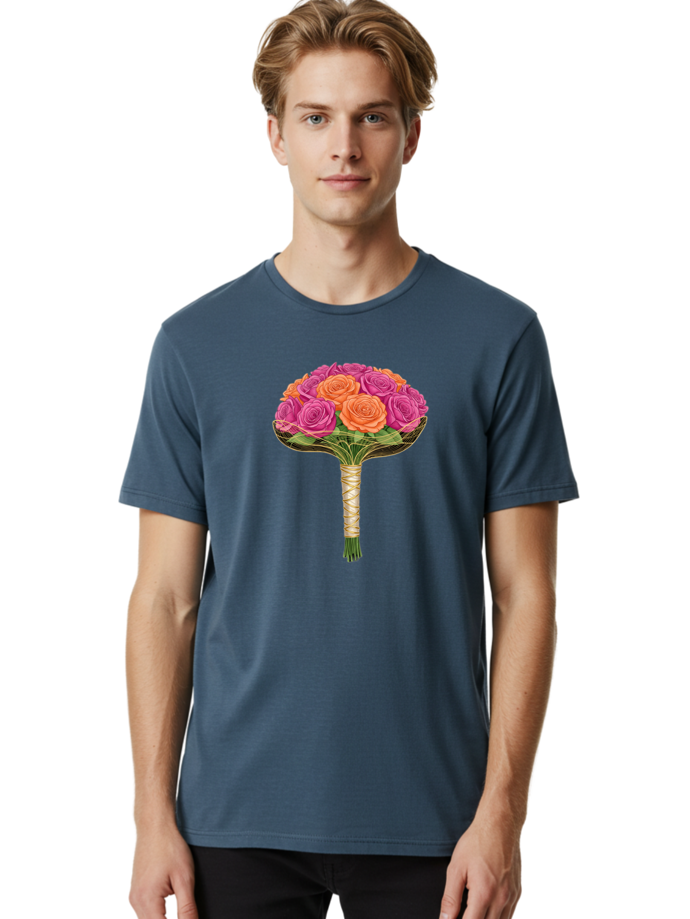 Rose-Bouquet Men'S Graphic Tee, 100% Cotton, Comfortable Casual Summer Wear, Machine Washable, Vintage Camera, Old Camera, Antique Camera, Black Camera, Classic Photography, Photography Equipment, Nostalgic Device, Film Camera, Camera Art Baf488