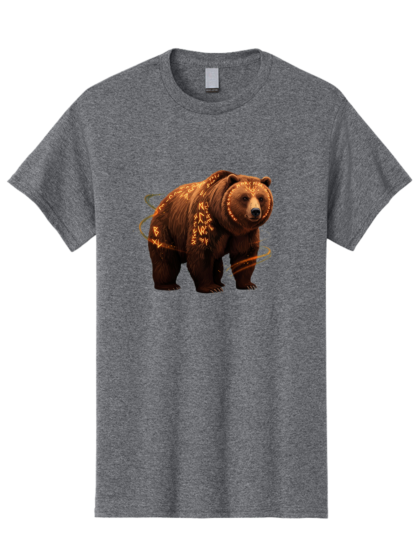 Runic-Bear-1 Men'S Graphic Tee, 100% Cotton, Comfortable Casual Summer Wear, Machine Washable, Vintage Camera, Old Camera, Antique Camera, Black Camera, Classic Photography, Photography Equipment, Nostalgic Device, Film Camera, Camera Art Baf489