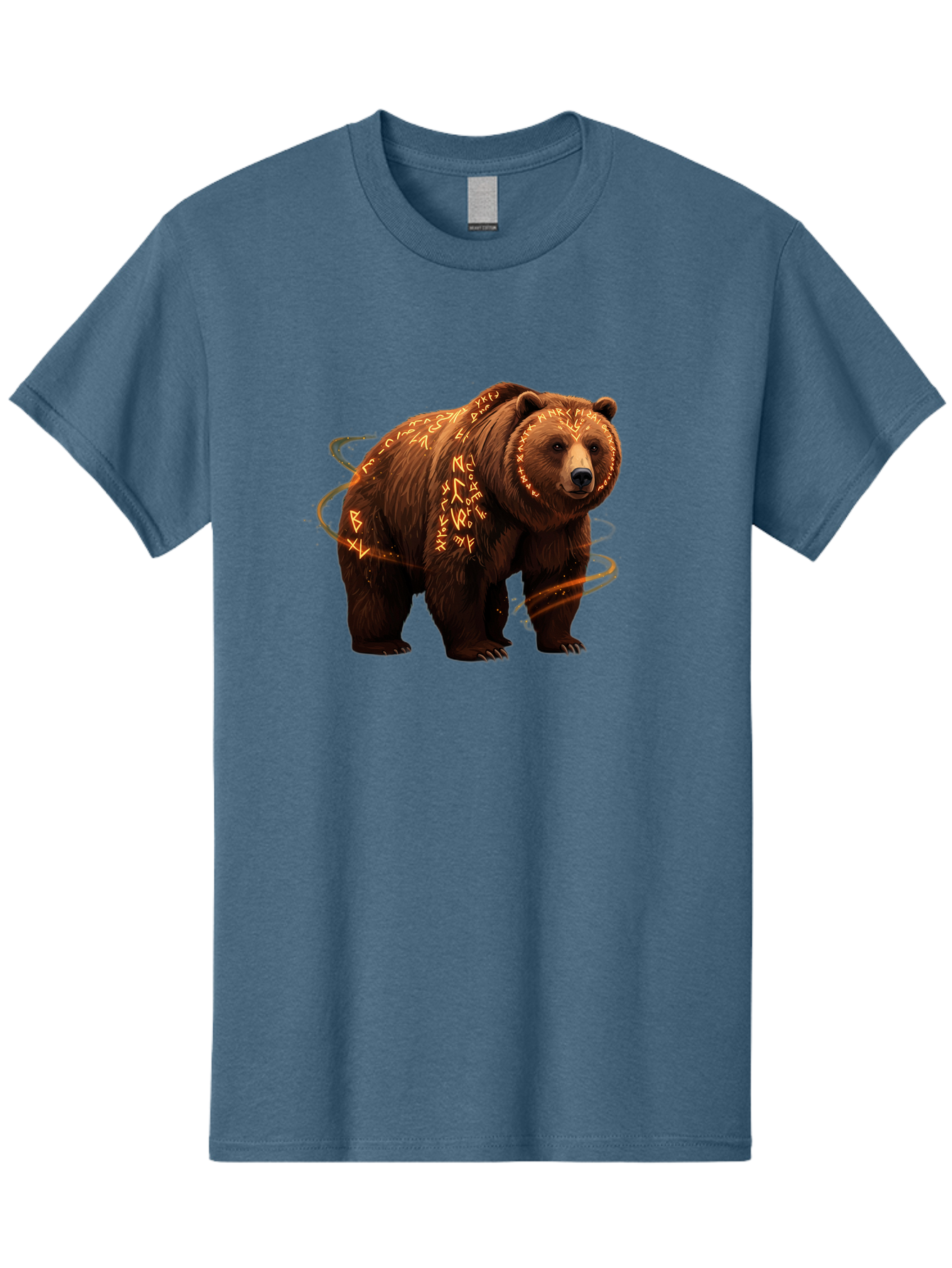 Runic-Bear-1 Men'S Graphic Tee, 100% Cotton, Comfortable Casual Summer Wear, Machine Washable, Vintage Camera, Old Camera, Antique Camera, Black Camera, Classic Photography, Photography Equipment, Nostalgic Device, Film Camera, Camera Art Baf489