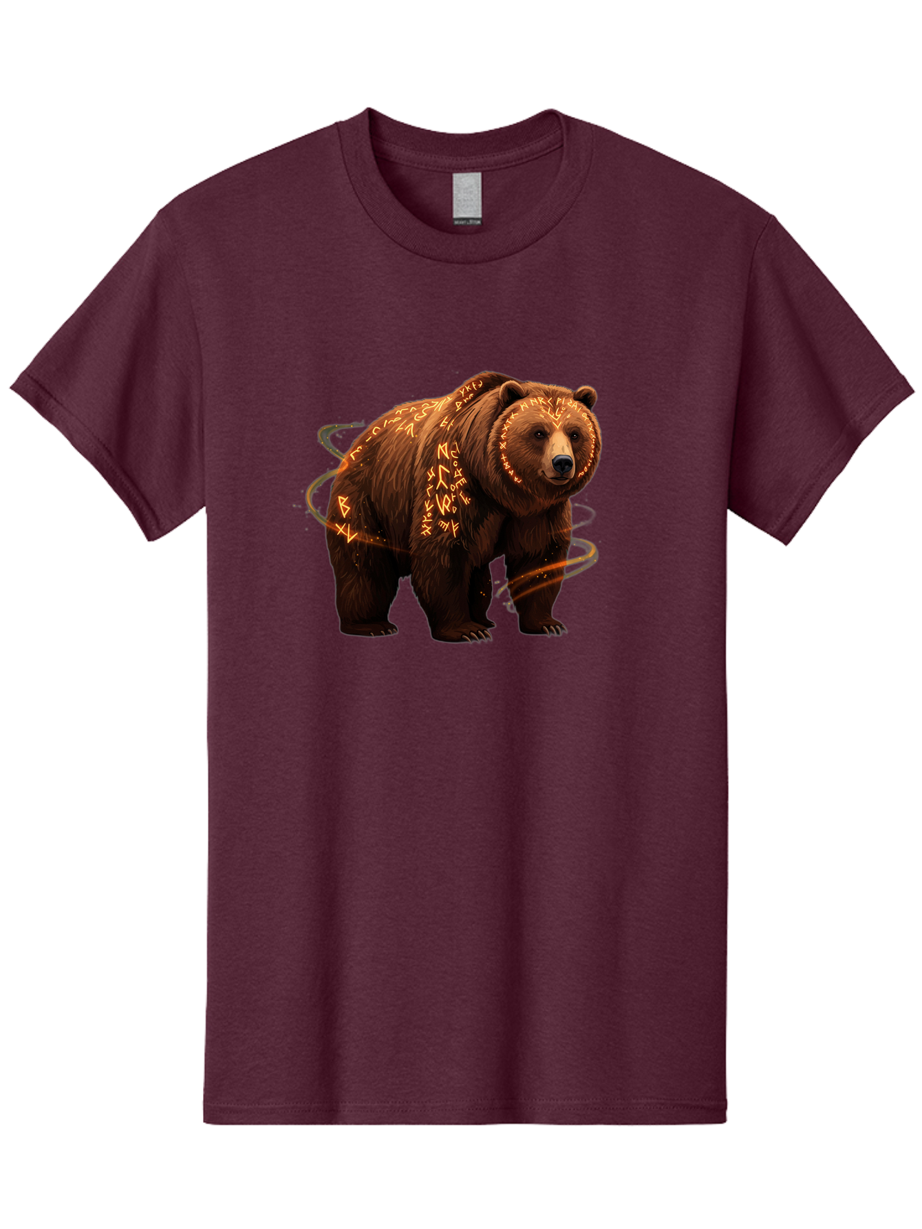 Runic-Bear-1 Men'S Graphic Tee, 100% Cotton, Comfortable Casual Summer Wear, Machine Washable, Vintage Camera, Old Camera, Antique Camera, Black Camera, Classic Photography, Photography Equipment, Nostalgic Device, Film Camera, Camera Art Baf489