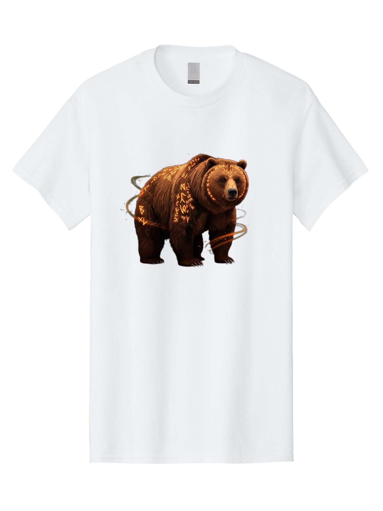Runic-Bear-1 Men'S Graphic Tee, 100% Cotton, Comfortable Casual Summer Wear, Machine Washable, Vintage Camera, Old Camera, Antique Camera, Black Camera, Classic Photography, Photography Equipment, Nostalgic Device, Film Camera, Camera Art Baf489