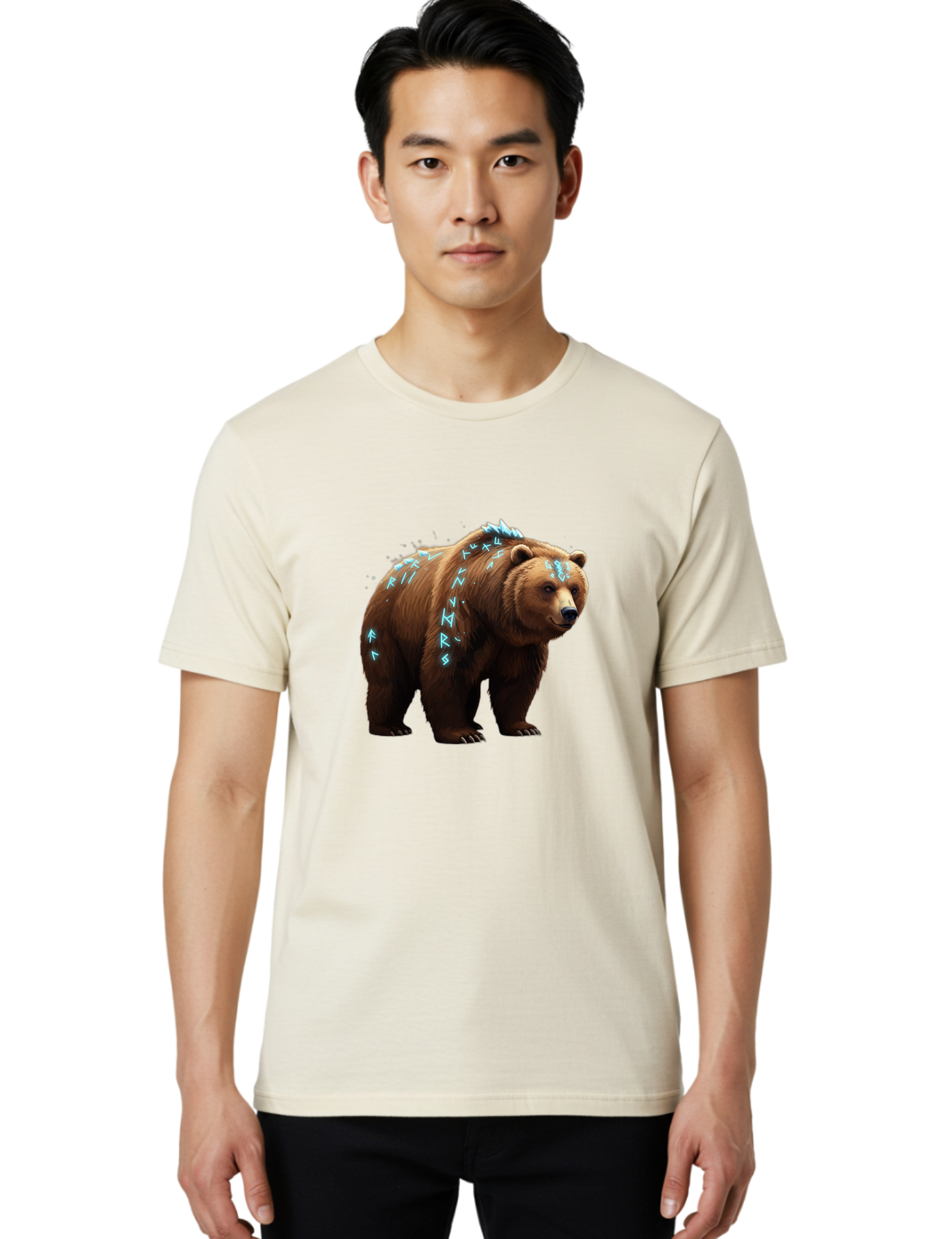 Runic-Bear Men'S Graphic Tee, 100% Cotton, Comfortable Casual Summer Wear, Machine Washable, Vintage Camera, Old Camera, Antique Camera, Black Camera, Classic Photography, Photography Equipment, Nostalgic Device, Film Camera, Camera Art Baf490