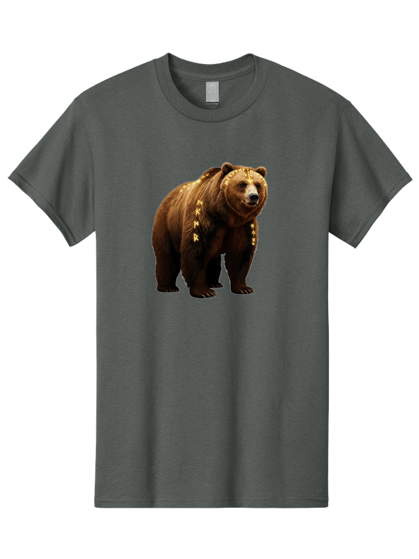 Runic-Brown-Bear Men'S Graphic Tee, 100% Cotton, Comfortable Casual Summer Wear, Machine Washable, Vintage Camera, Old Camera, Antique Camera, Black Camera, Classic Photography, Photography Equipment, Nostalgic Device, Film Camera, Camera Art Baf491