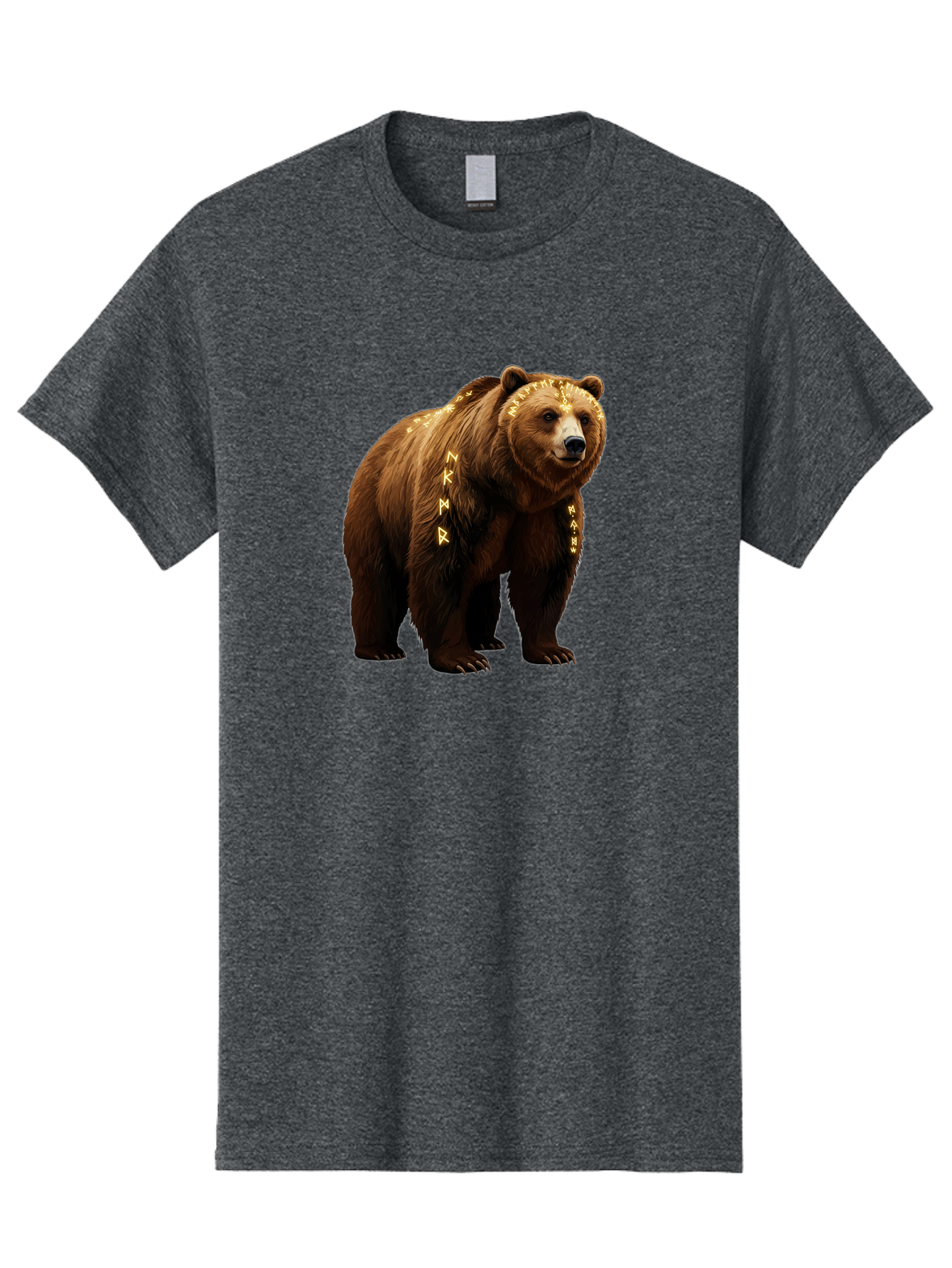 Runic-Brown-Bear Men'S Graphic Tee, 100% Cotton, Comfortable Casual Summer Wear, Machine Washable, Vintage Camera, Old Camera, Antique Camera, Black Camera, Classic Photography, Photography Equipment, Nostalgic Device, Film Camera, Camera Art Baf491