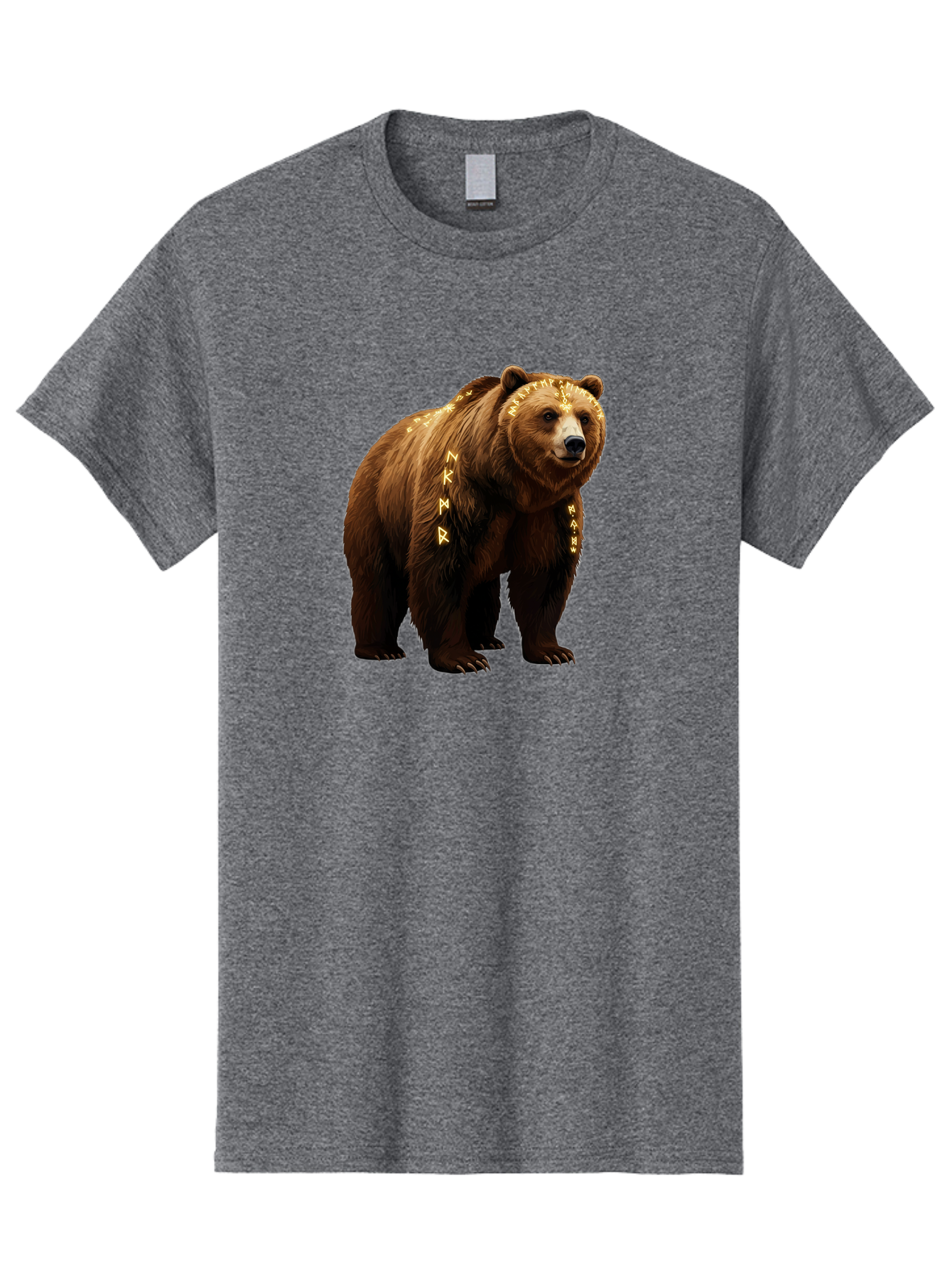Runic-Brown-Bear Men'S Graphic Tee, 100% Cotton, Comfortable Casual Summer Wear, Machine Washable, Vintage Camera, Old Camera, Antique Camera, Black Camera, Classic Photography, Photography Equipment, Nostalgic Device, Film Camera, Camera Art Baf491