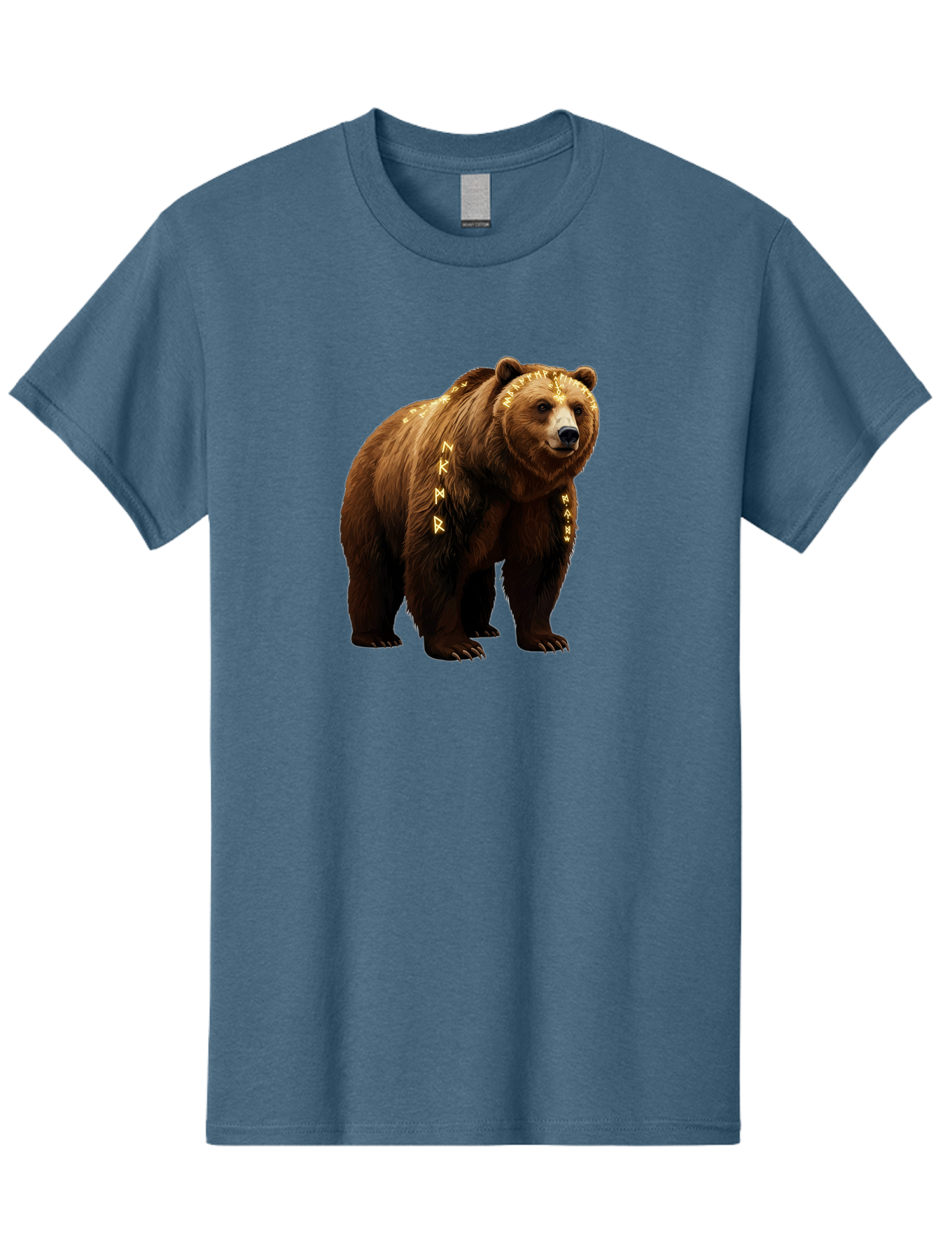 Runic-Brown-Bear Men'S Graphic Tee, 100% Cotton, Comfortable Casual Summer Wear, Machine Washable, Vintage Camera, Old Camera, Antique Camera, Black Camera, Classic Photography, Photography Equipment, Nostalgic Device, Film Camera, Camera Art Baf491
